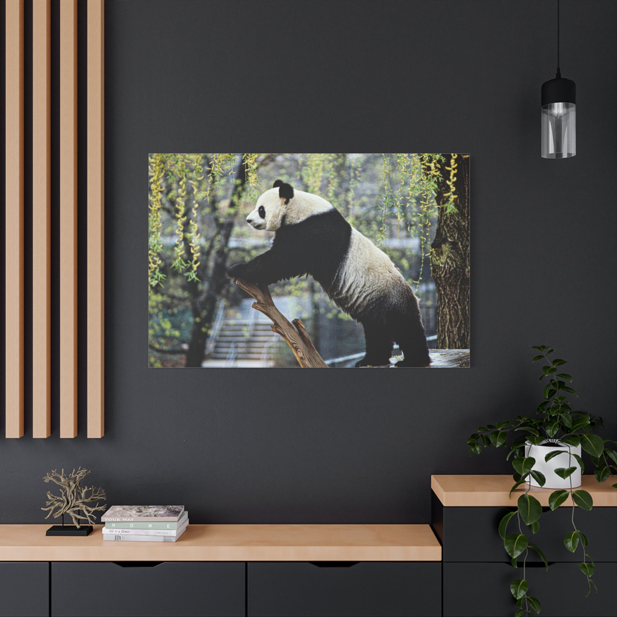 canvas-wall-art-cute-panda-wall-decor-nature-home-decor-panda-gift-panda-canvas-print-stretched-matte-canvas