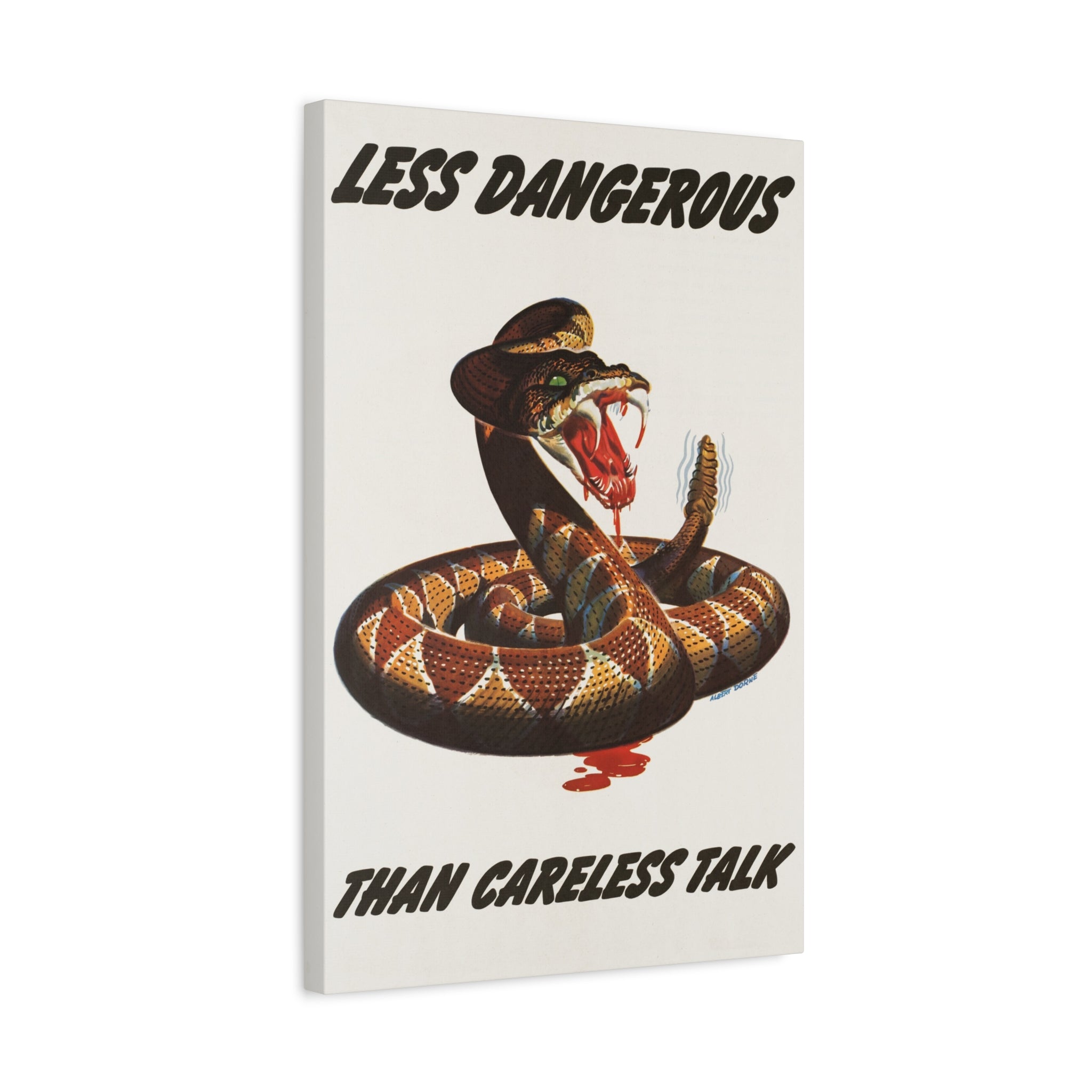 canvas-print-cobra-motivational-art-matte-finish-stretched-wall-art-less-dangerous-than-careless-talk-home-decor