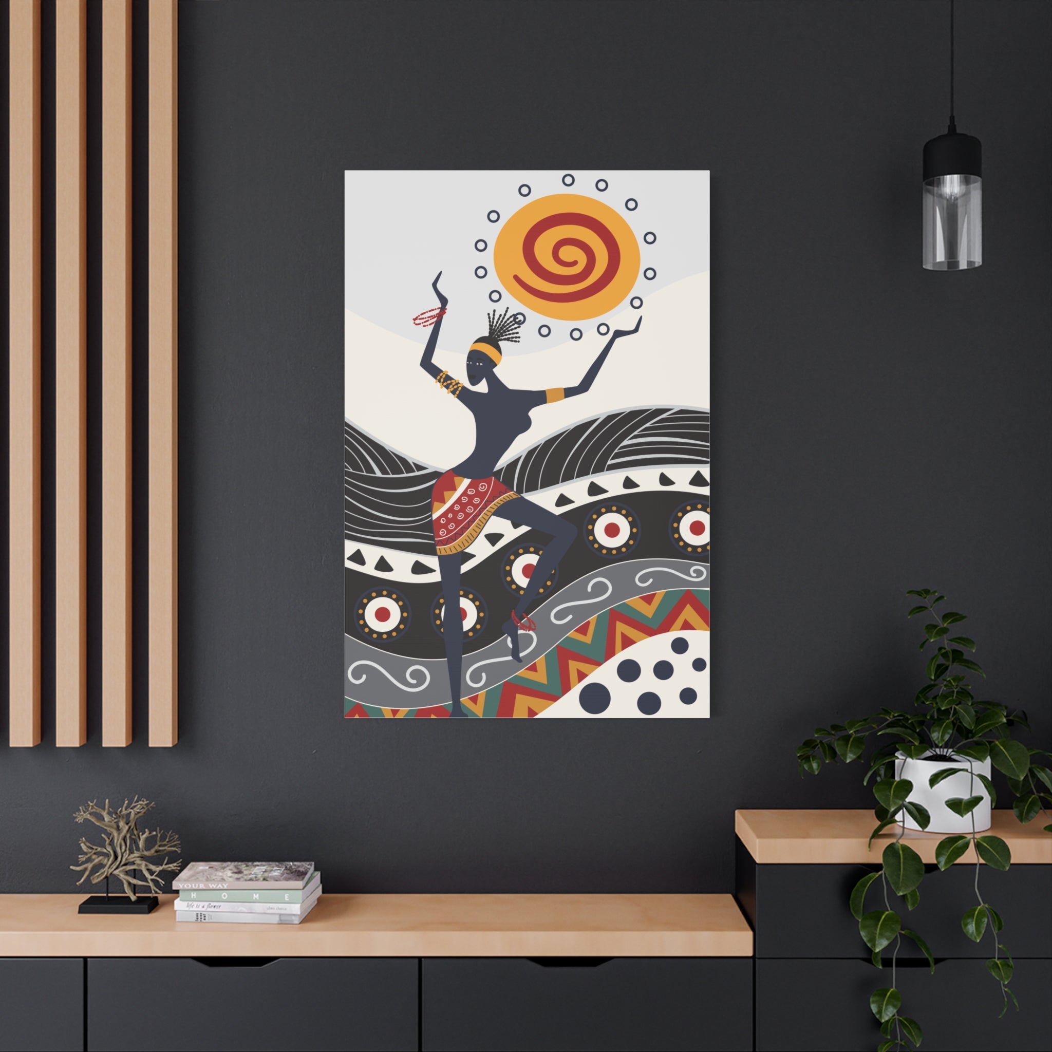 stretched-canvas-print-african-ornament-traditional-dance-wall-decor-african-wall-art-tribal-home-decoration-ethnic-african-a