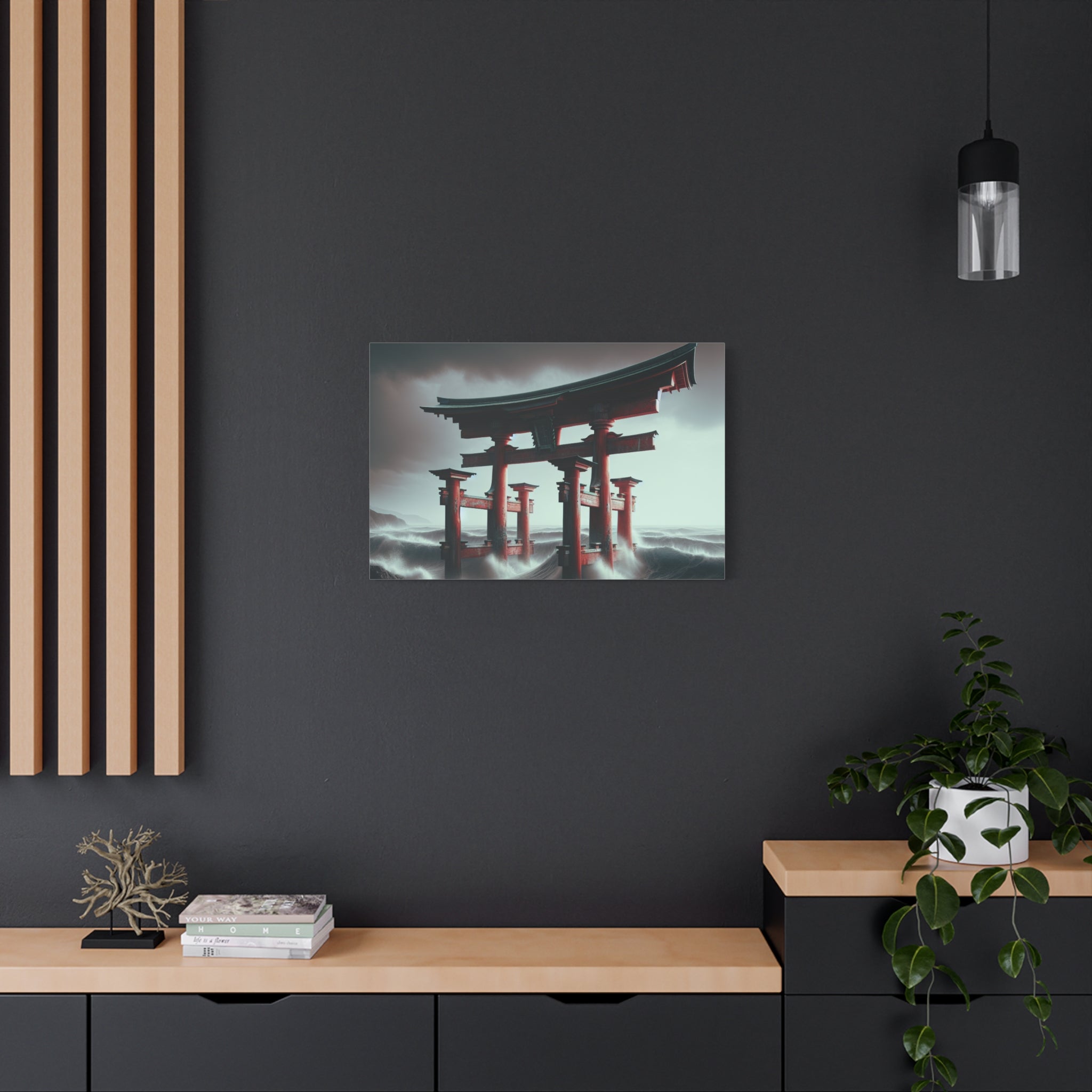 canvas-art-japanese-torri-gate-geisha-wall-decor-matte-stretched-artwork-home-decoration-asian-inspired-painting-oriental-roo