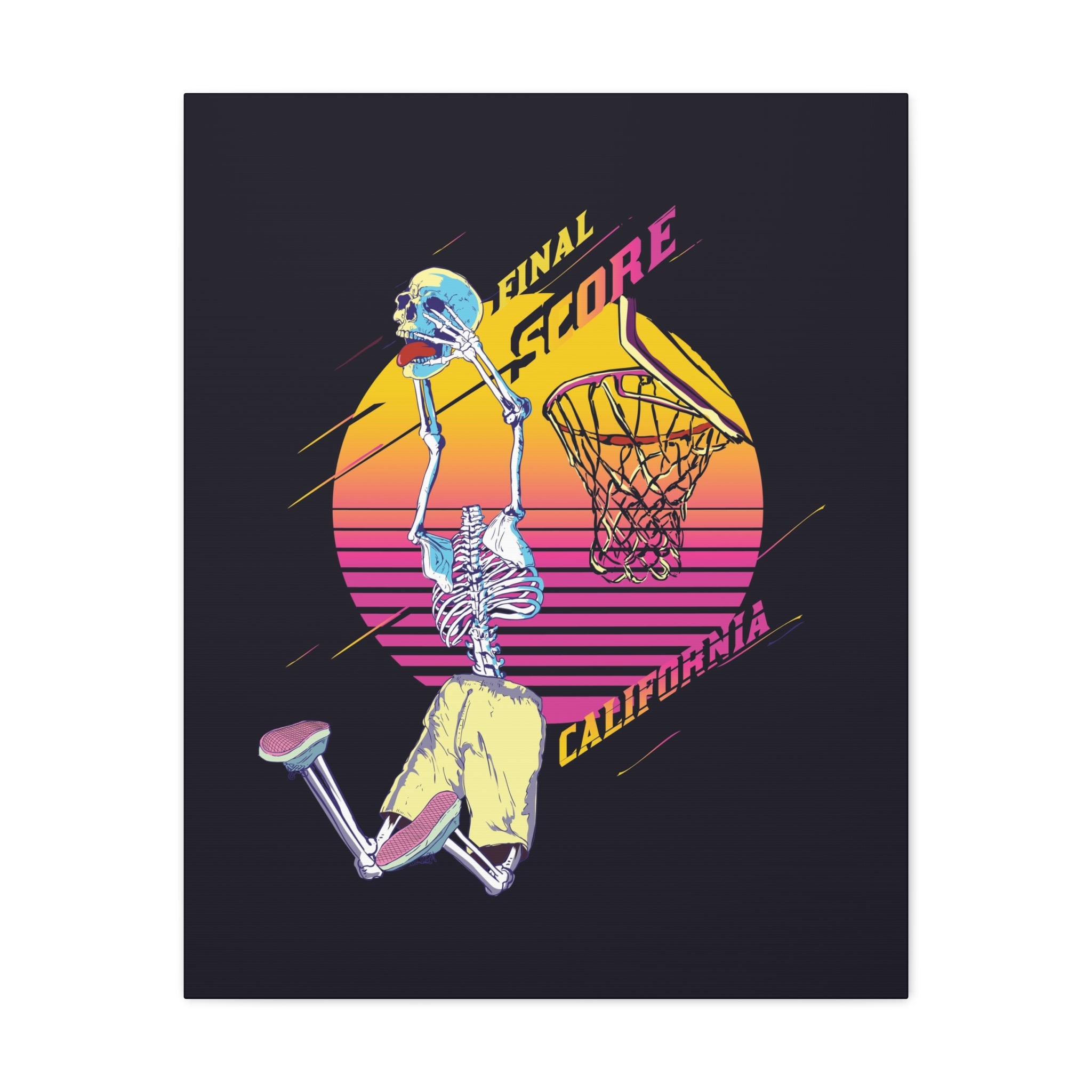 california-basketball-canvas-wall-art-basketball-prints-skull-art-retro-basketball-decor-basketball-home-wall-decor-housewarm