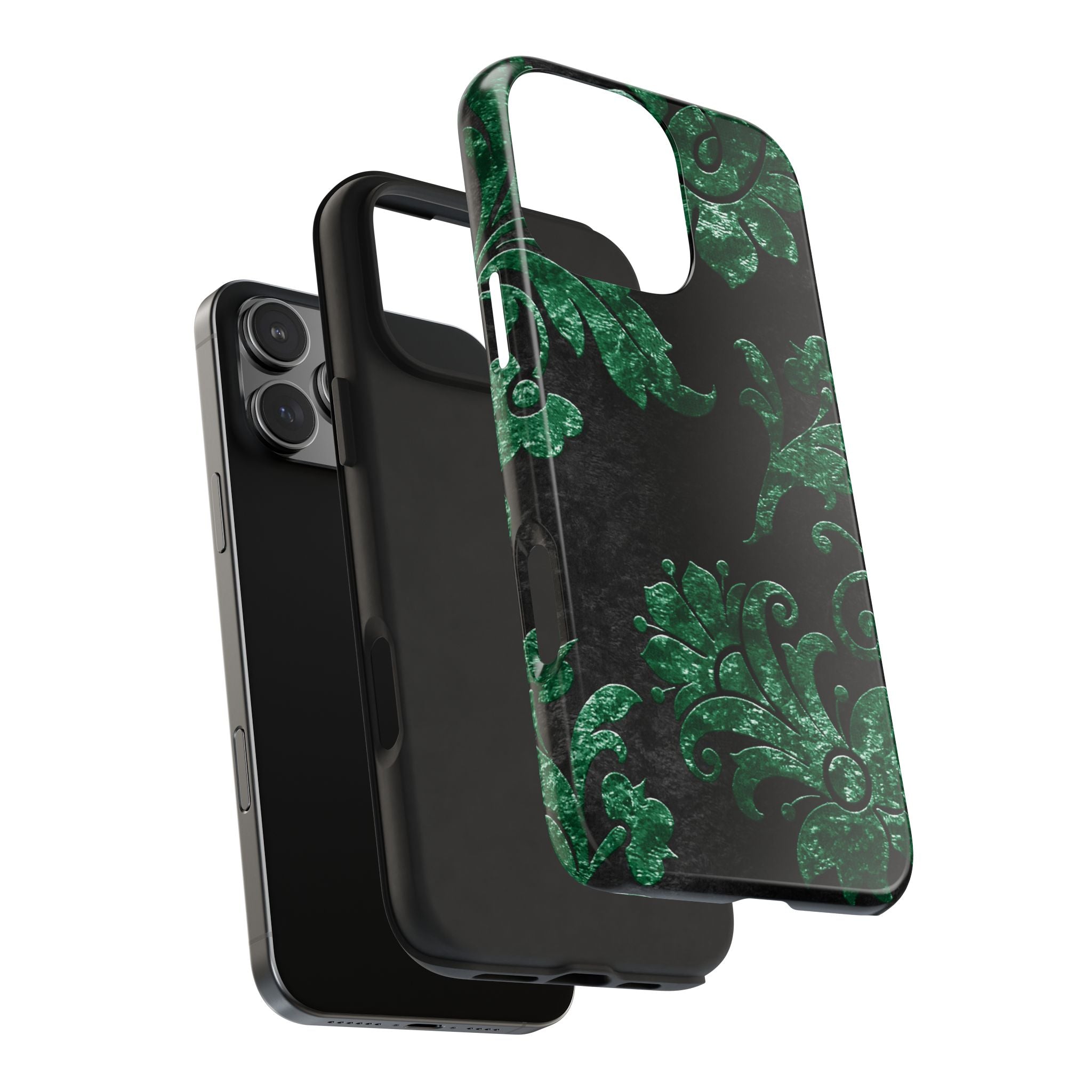 embossed-emerald-velvet-tough-iphone-case-protective-iphone-cover-heavy-duty-iphone-case-rugged-phone-case-durable-smartphone