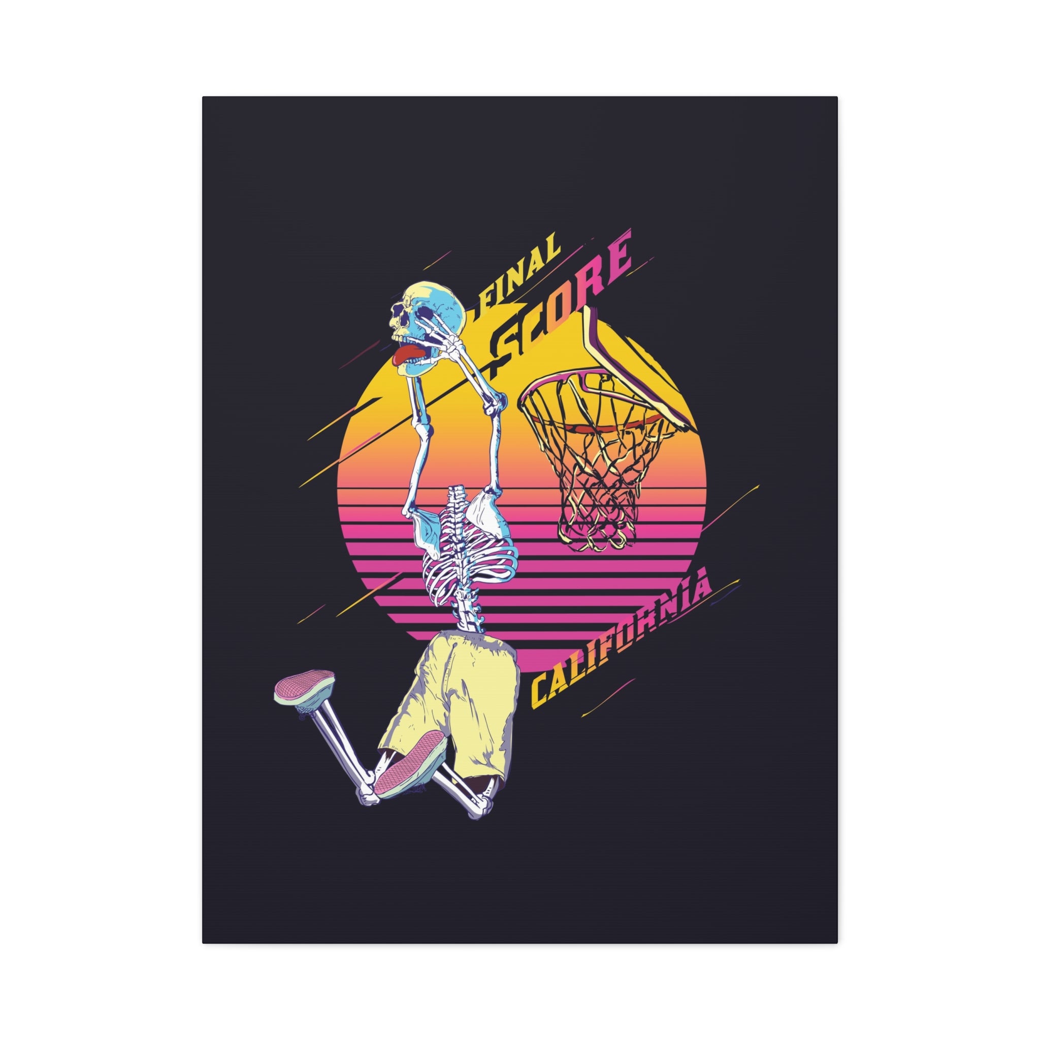 california-basketball-canvas-wall-art-basketball-prints-skull-art-retro-basketball-decor-basketball-home-wall-decor-housewarm