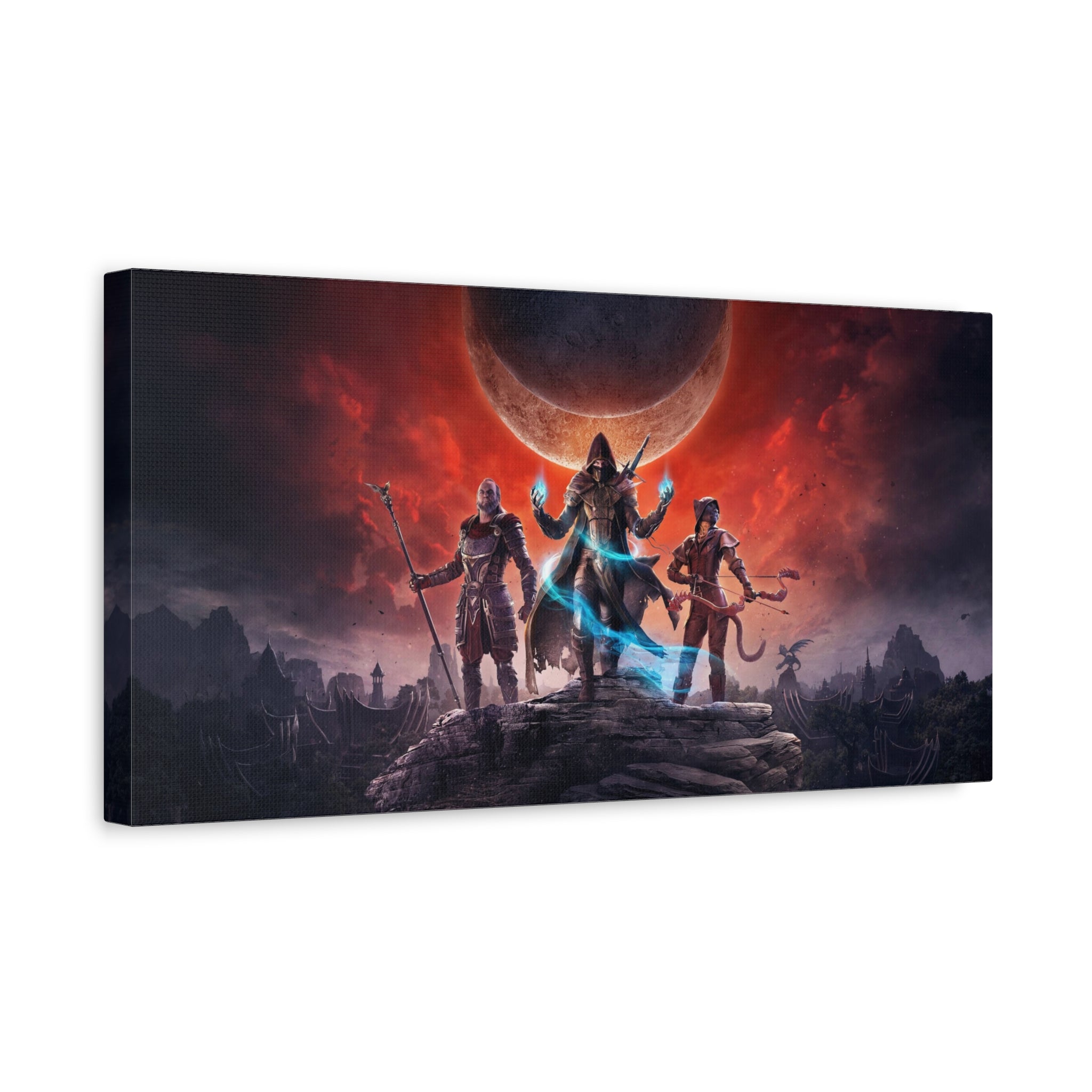 The Elder Scrolls Elsweyr, Skyrim Canvas Wall Art - Dragon Game Canvas Print Room Decor, Gaming Wall Art, Skyrim Gift