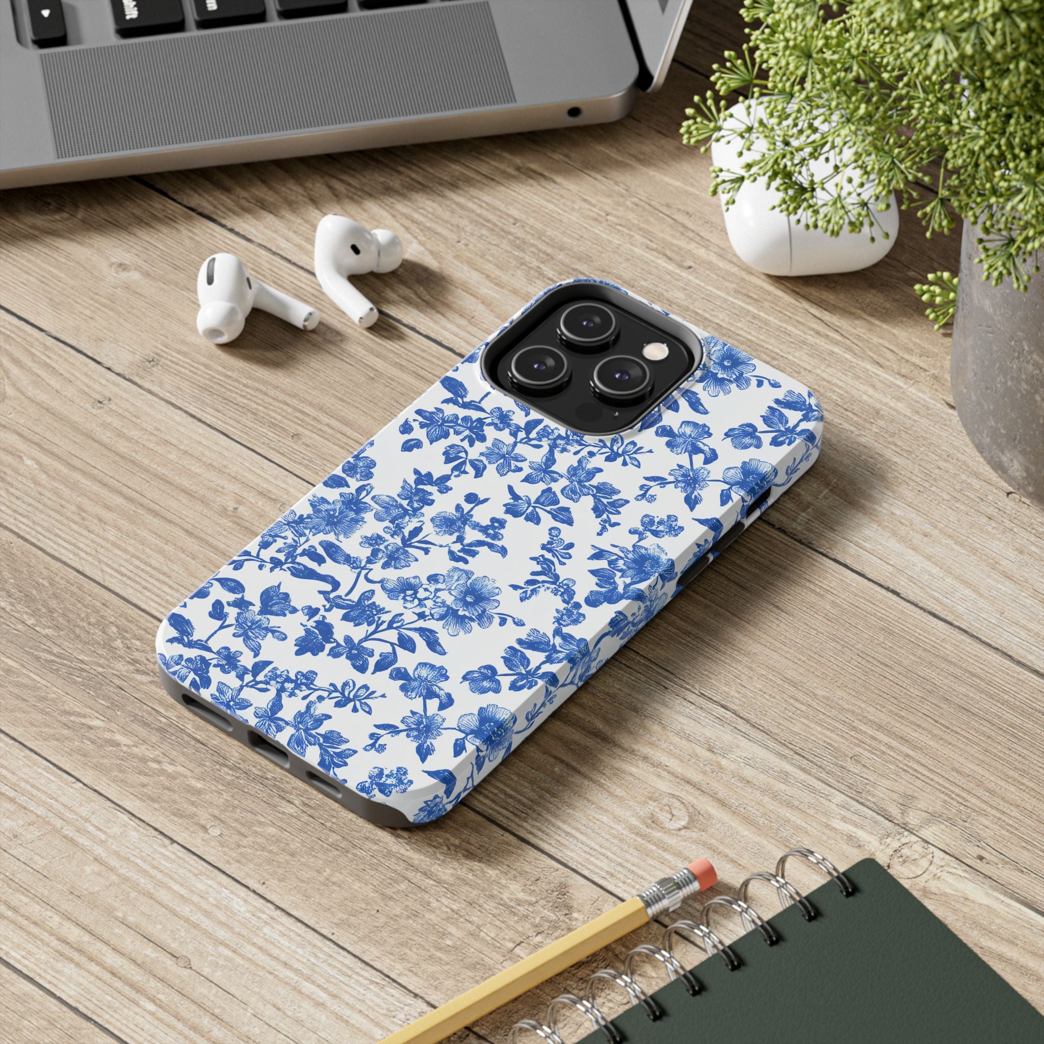 french-toile-floral-tough-iphone-case-blue-iphone-cover-protective-iphone-case-hard-shell-iphone-case-vintage-design-phone-ca