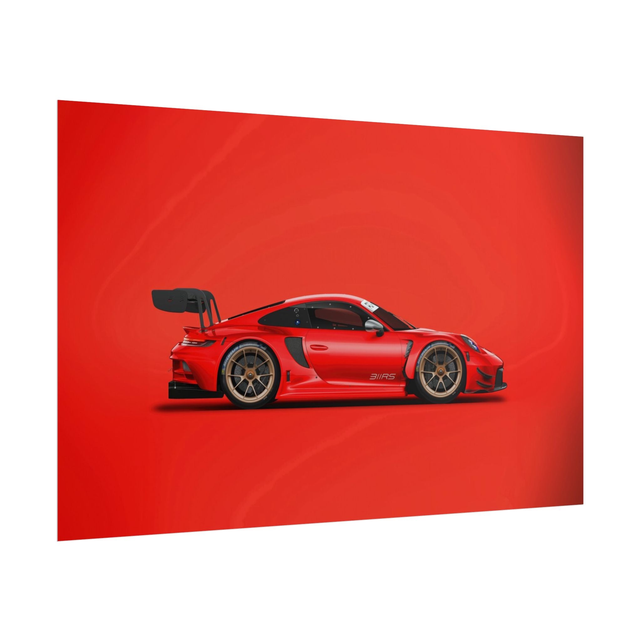 poster-print-wall-art-porsche-911-red-gt3r-red-supercar-poster-porsche-decor-rolled-poster-wall-art-hypercars-wall-decor