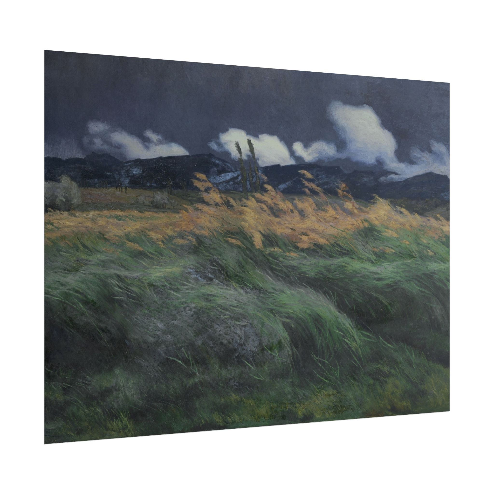 Louis Patru Poster Print, Fields Art Print, Fields Landscape Painting, Rustic Canvas Wall Art, Farmhouse Wall Decor, Landscape Print