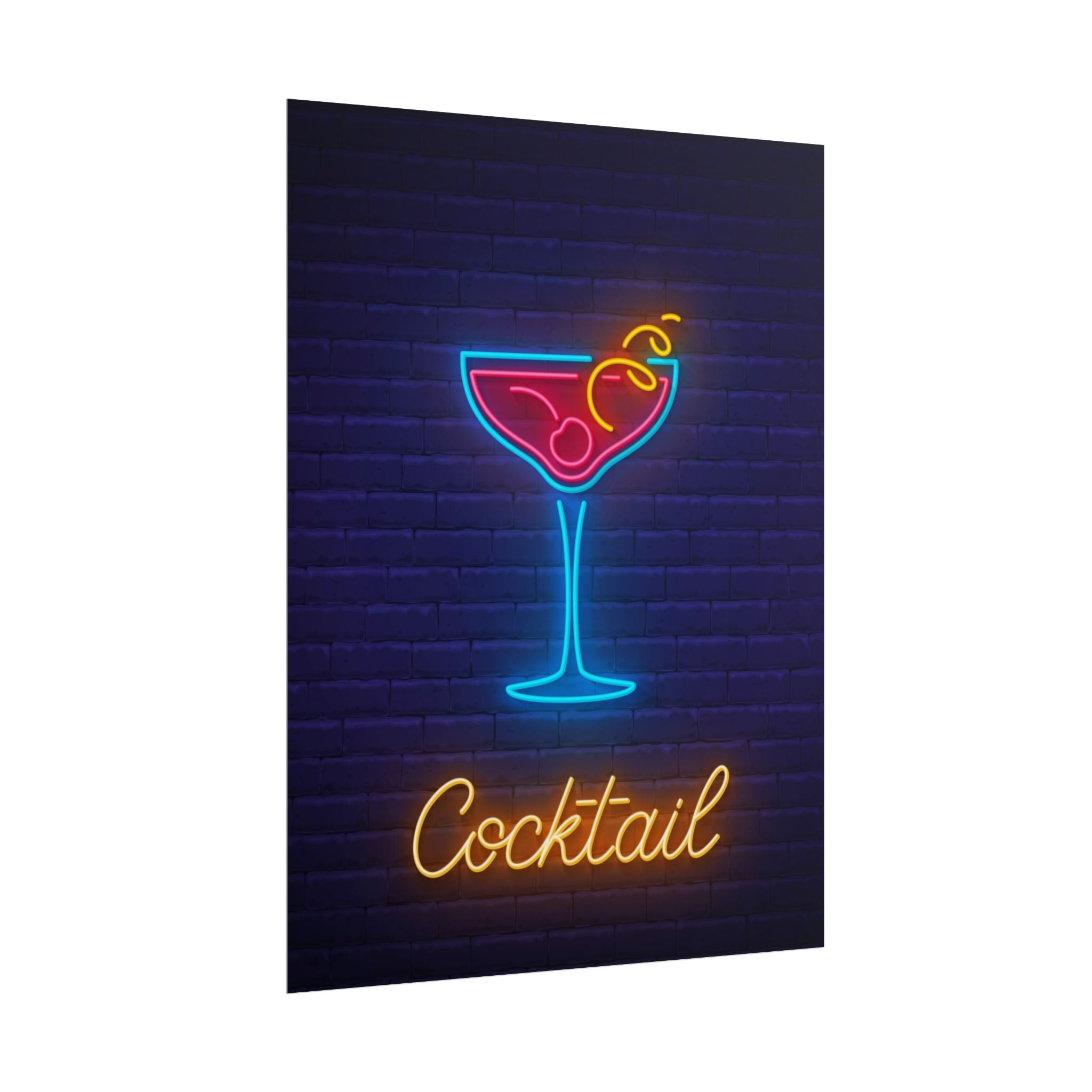 cocktail-neon-martini-poster-wall-art-decor-large-poster-artwork-cocktail-print-bar-decor-kitchen-wall-art