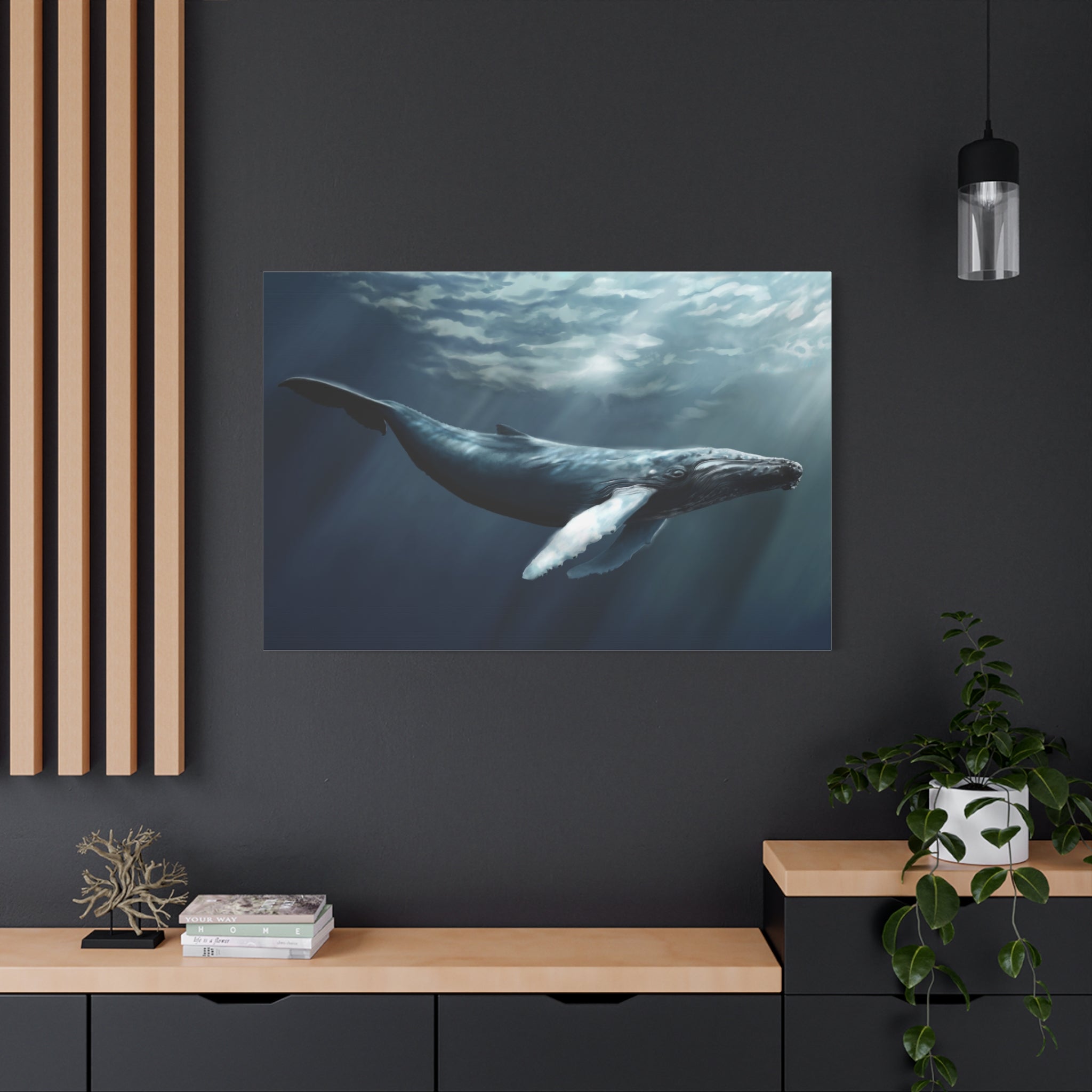 canvas-art-humpback-whale-wall-decor-matte-stretched-print-underwater-ocean-painting-nautical-home-decor-sea-life-artwork-wha