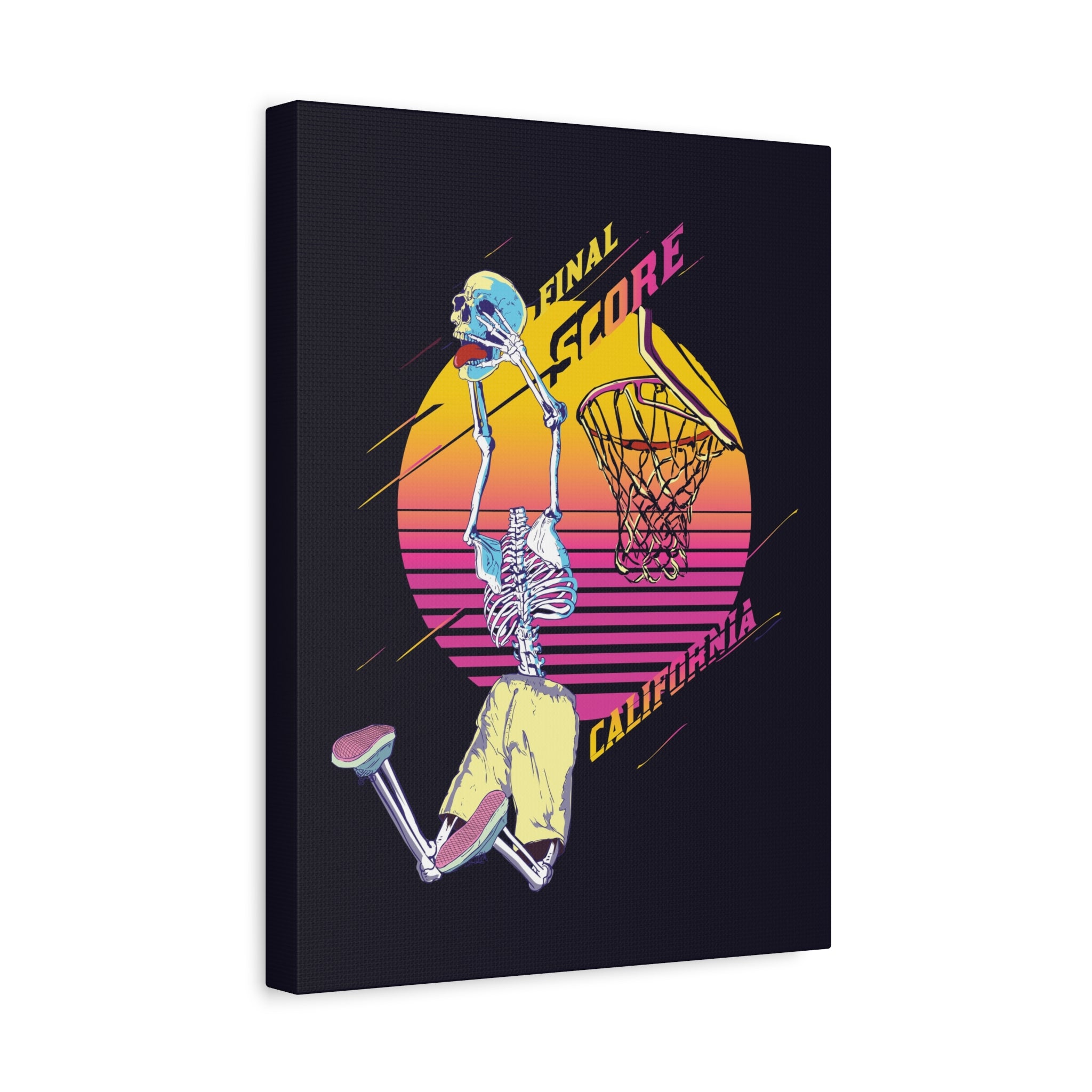 california-basketball-canvas-wall-art-basketball-prints-skull-art-retro-basketball-decor-basketball-home-wall-decor-housewarm