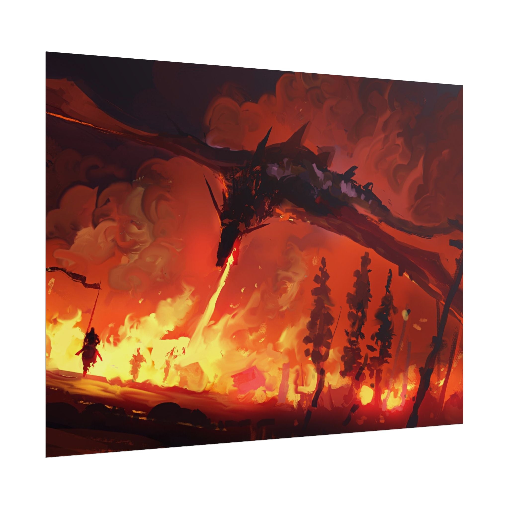 dragon-fire-rolled-poster-fantasy-art-print-mythical-creature-room-decor-dungeons-and-dragons-wall-art-magical-poster-print-m