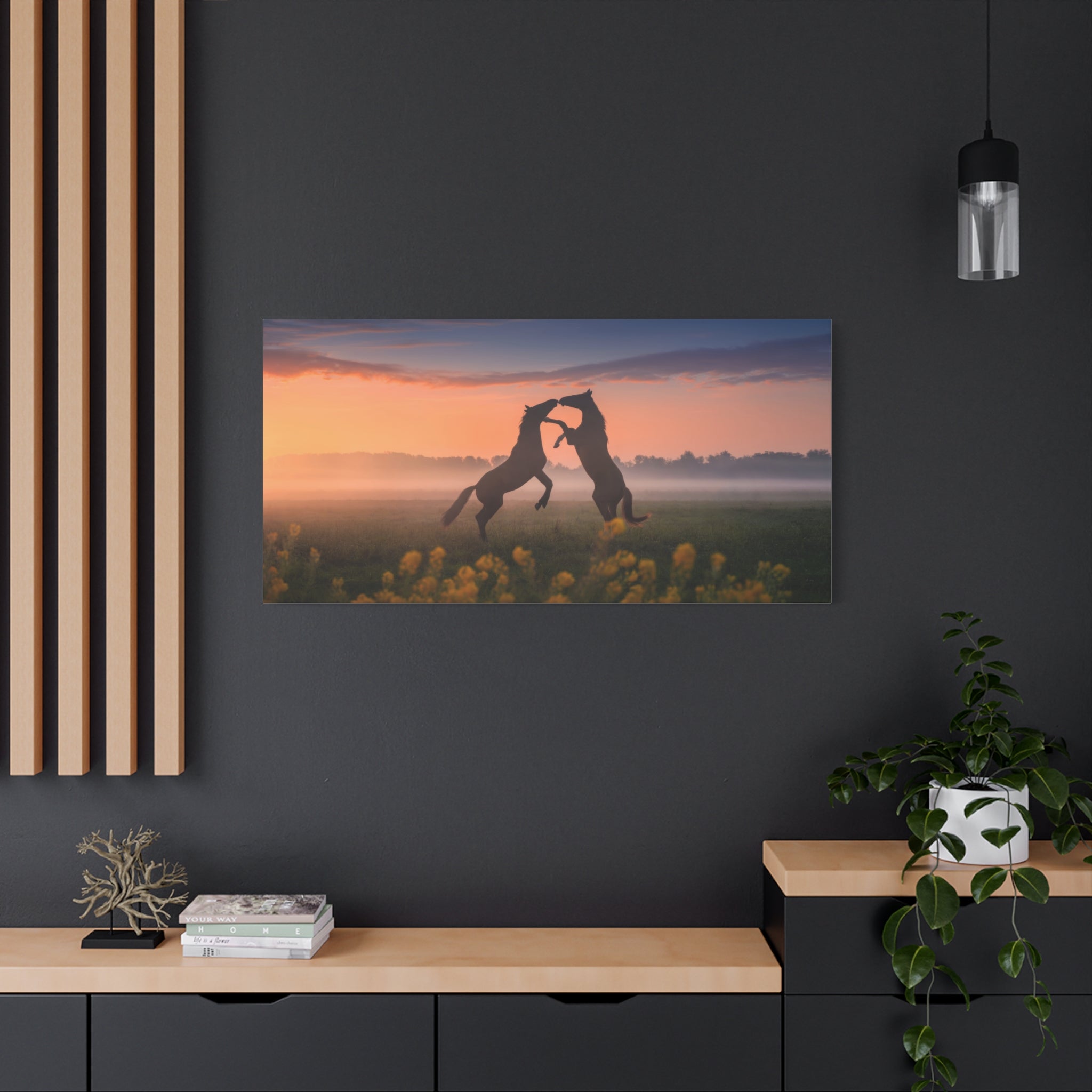 canvas-wall-art-wild-rising-horses-farm-house-print-field-of-flowers-decor-home-decor-nature-wall-art-horse-canvas-print-must