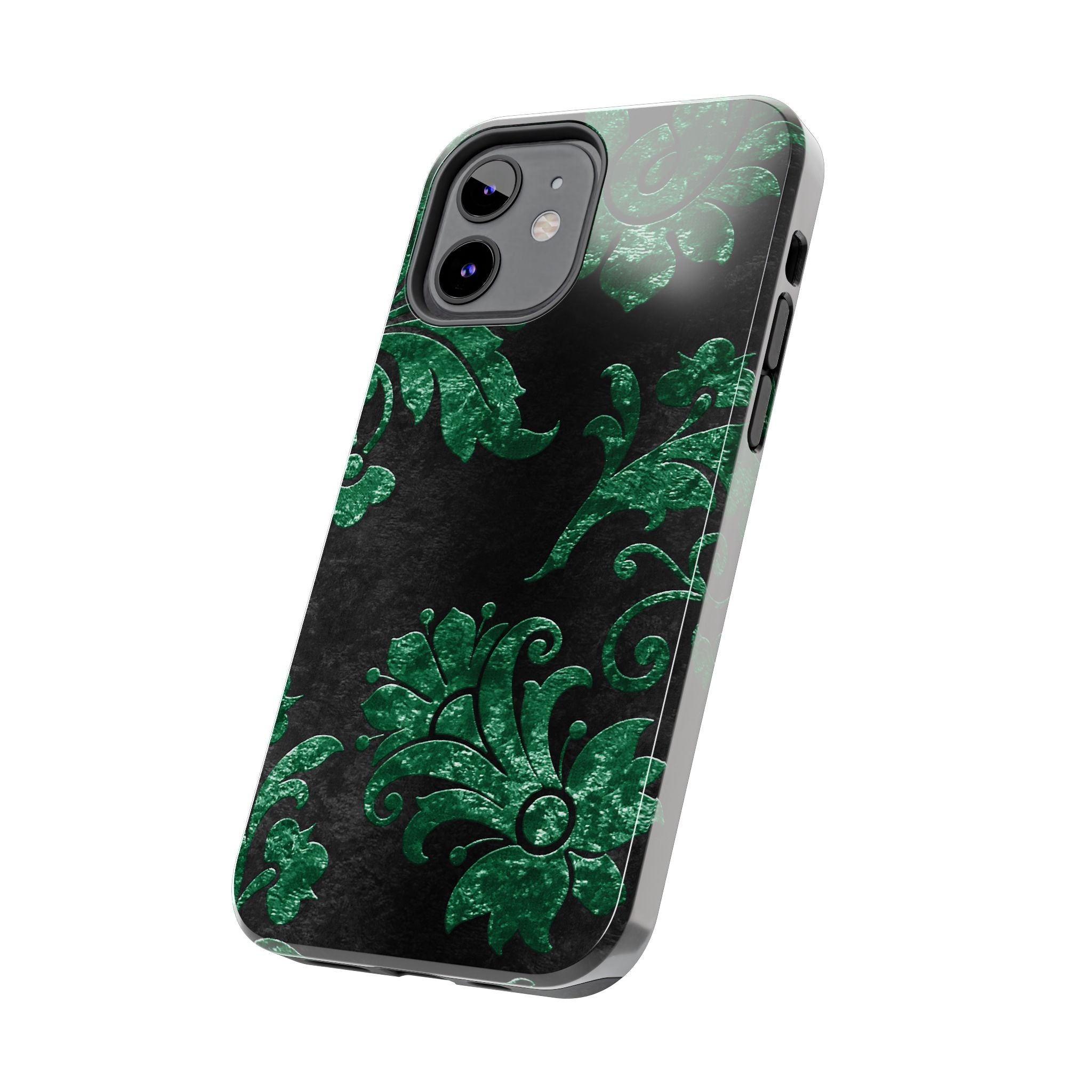 embossed-emerald-velvet-tough-iphone-case-protective-iphone-cover-heavy-duty-iphone-case-rugged-phone-case-durable-smartphone