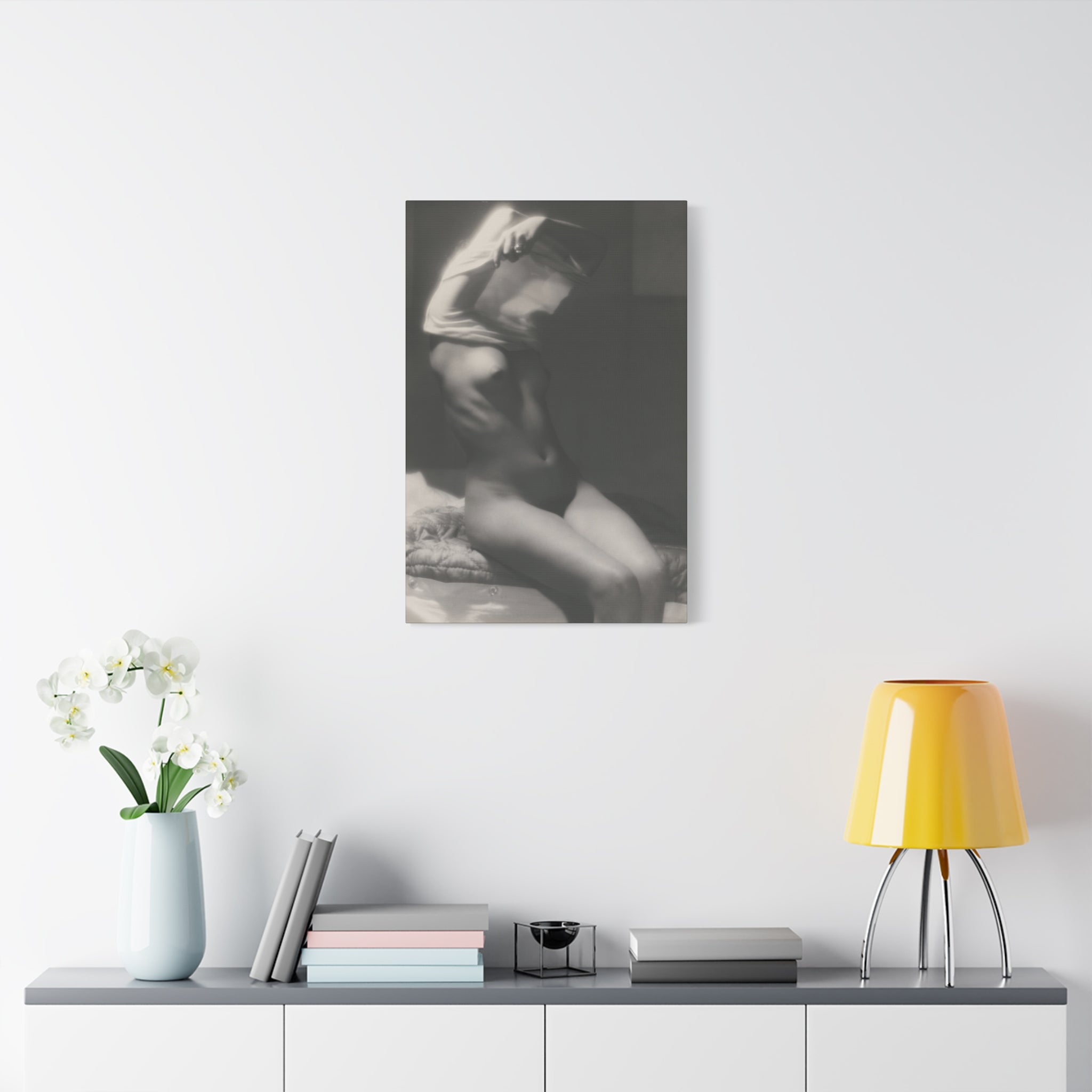 canvas-print-vor-dem-schlafen-gehen-by-michael-heumuller-black-and-white-photography-nude-art-wall-decor-stretched-canvas-art