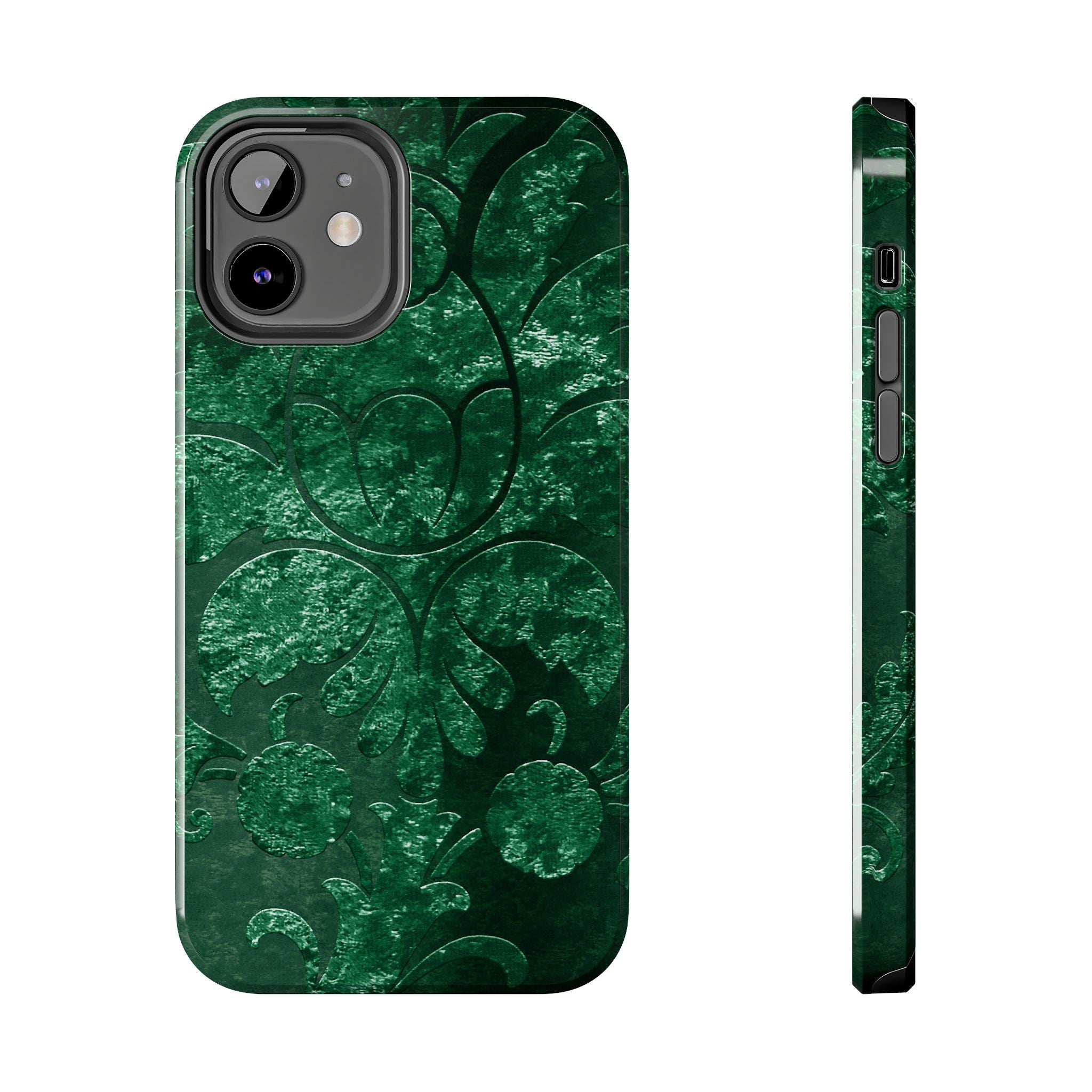 embossed-emerald-velvet-tough-iphone-case-protective-iphone-cover-heavy-duty-iphone-case-rugged-phone-case-durable-smartphone
