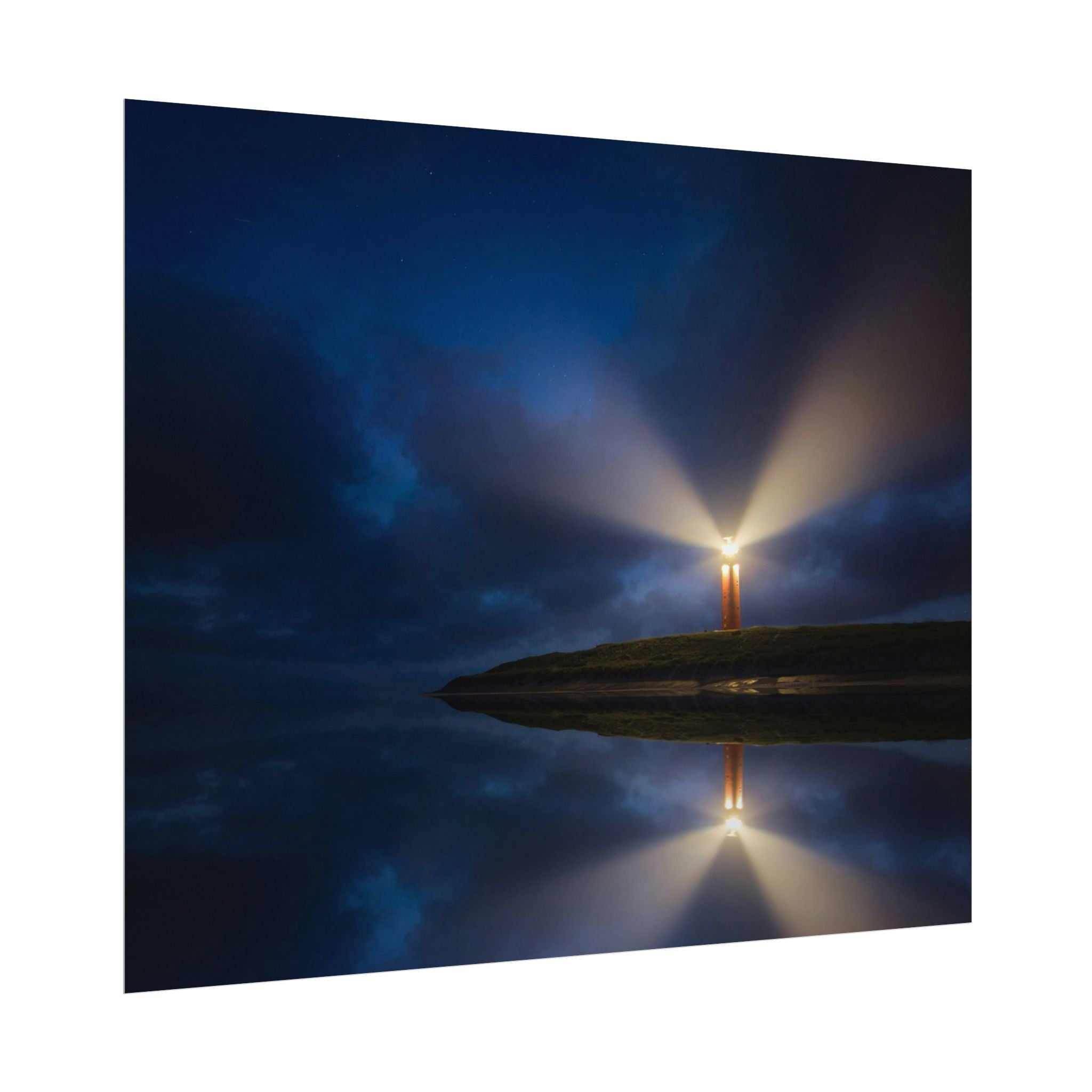 lighthouse-on-rock-poster-wall-art-coastal-wall-decor-nautical-decor-beach-house-decoration-seaside-wall