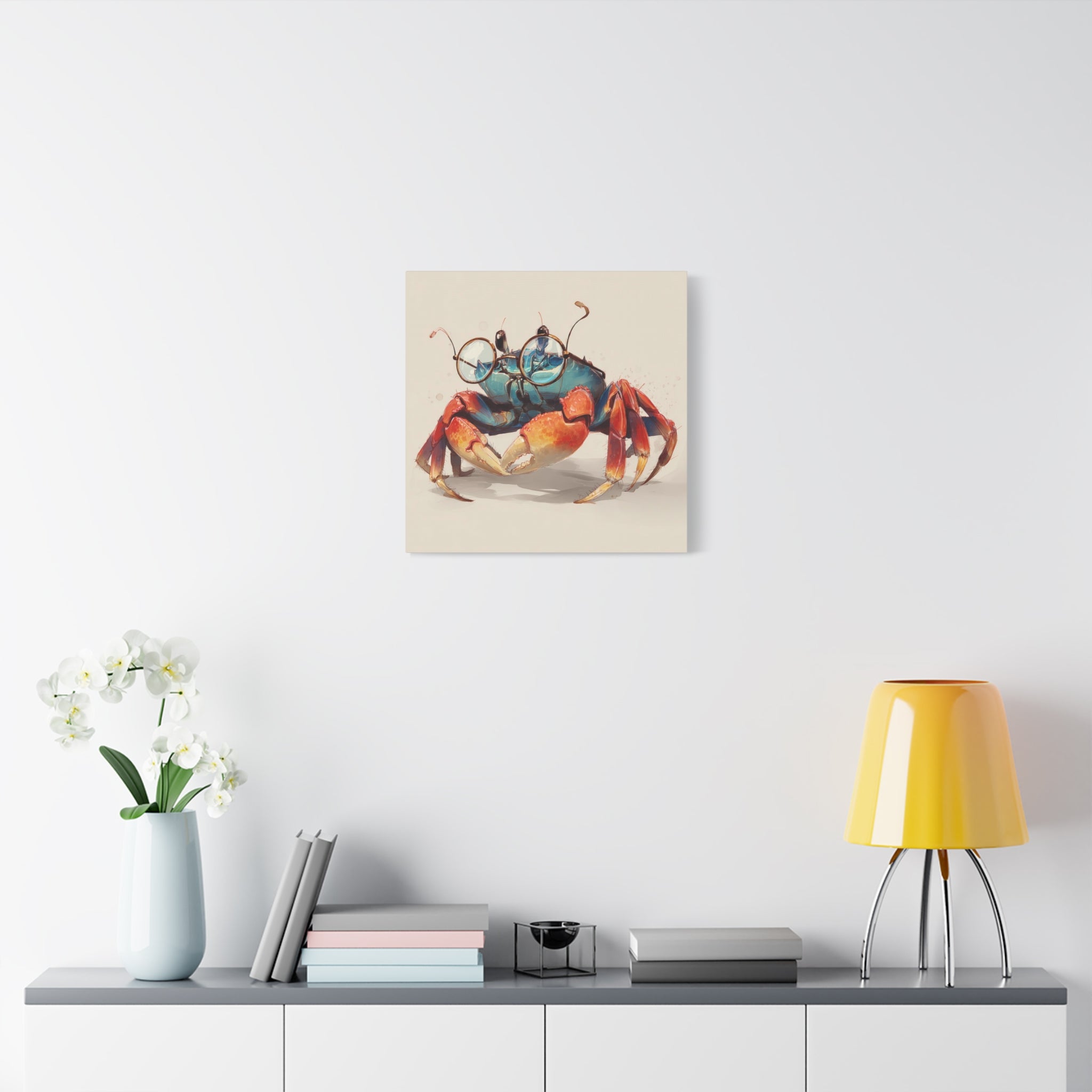 whimsical-geek-crab-art-canvas-quirky-home-decor-for-beach-lovers-canvas-wall-art