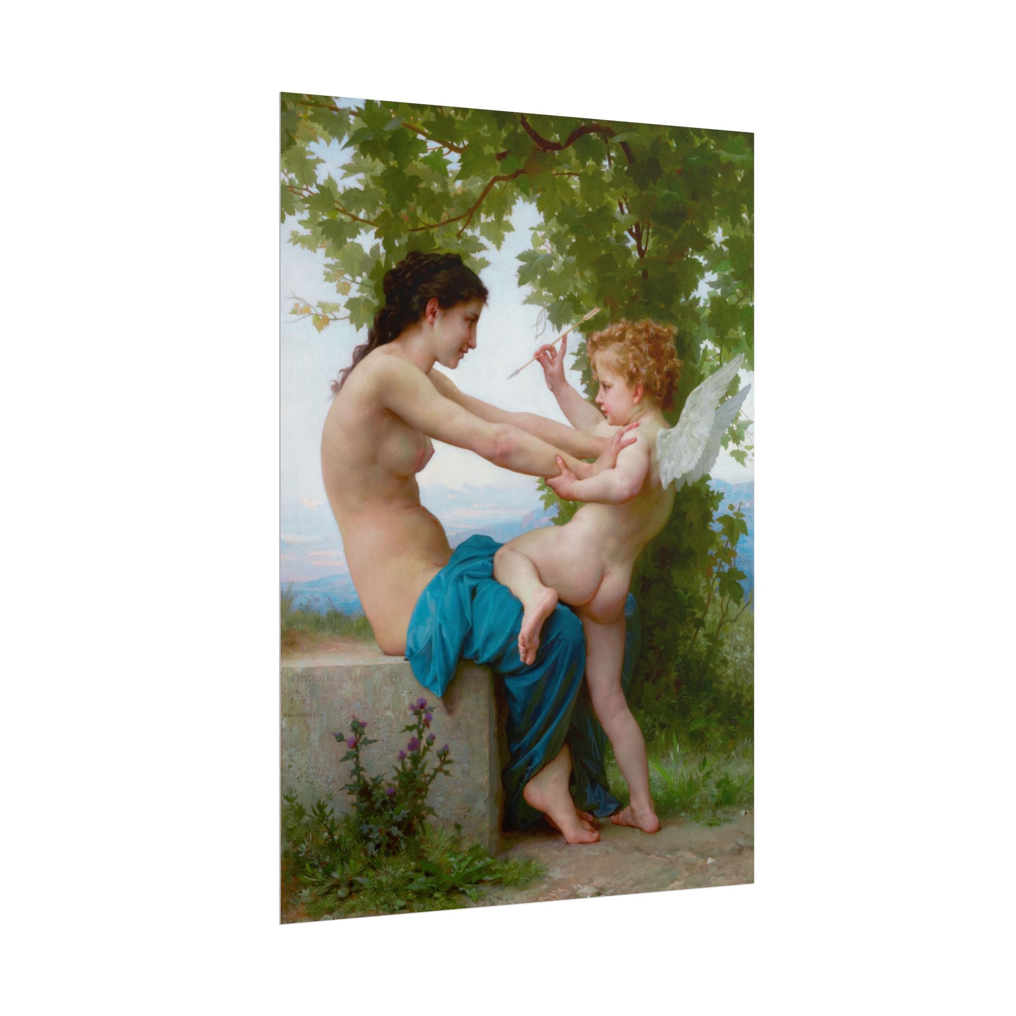 poster-print-girl-defending-herself-against-eros-bouguereau-living-room-decor-love-wall-art-eros-poster-art-romantic-painting