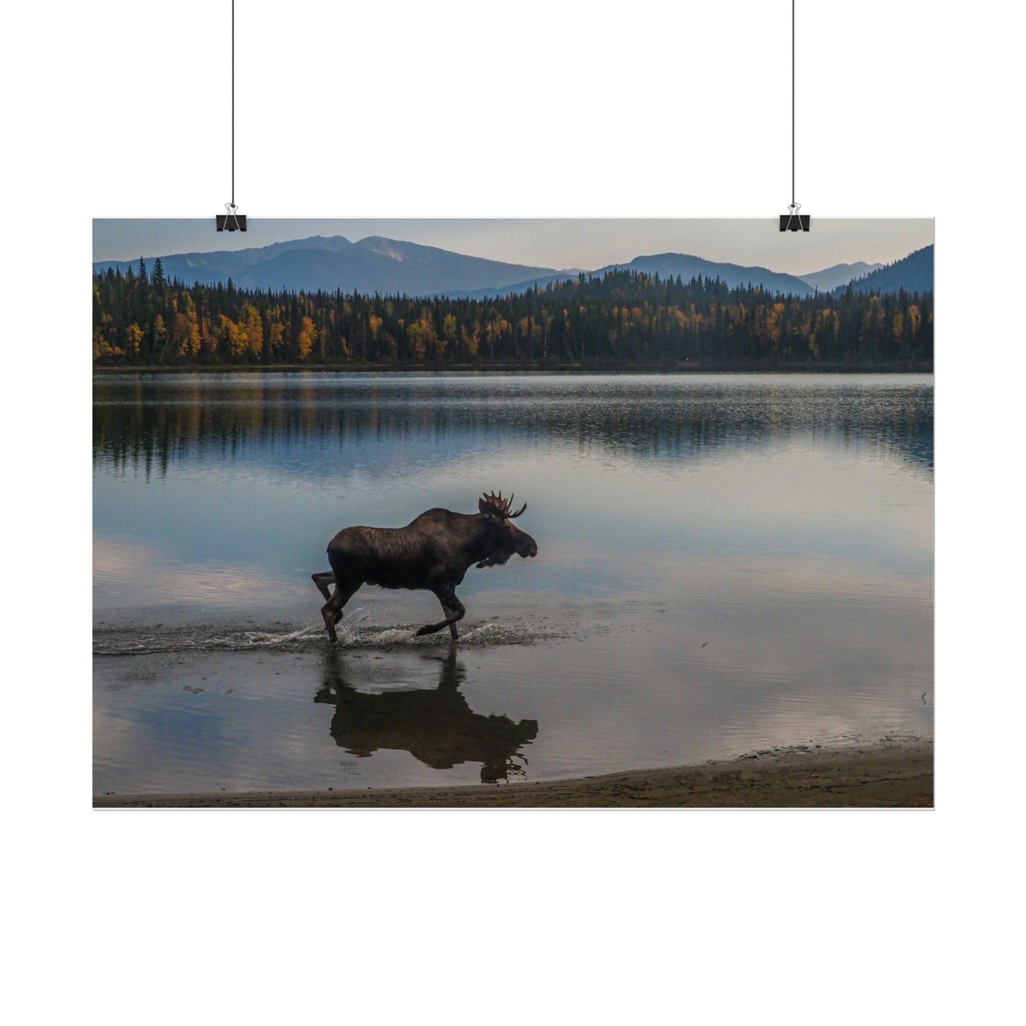 rustic-moose-poster-wall-decor-cabin-lodge-wildlife-painting-nature-home-decor-wilderness-animal-poster-farmhouse-wall-art