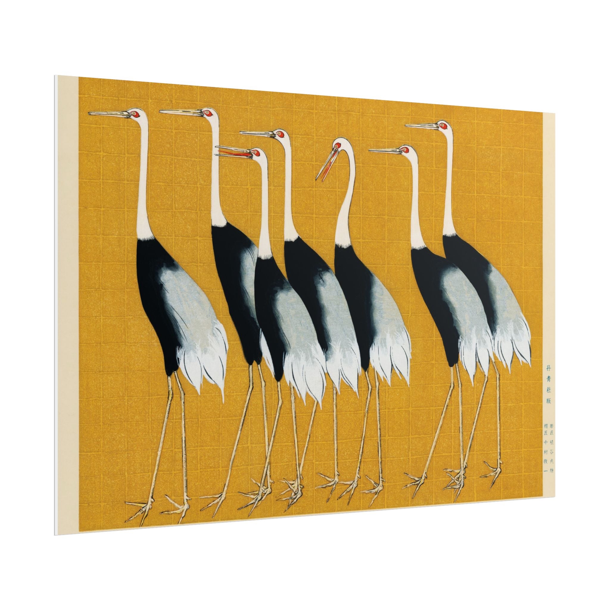 Japanese Red Crown Crane Poster Wall Art, Home Decor, Housewarming Gift, Poster Print, Japanese Poster Wall Decor