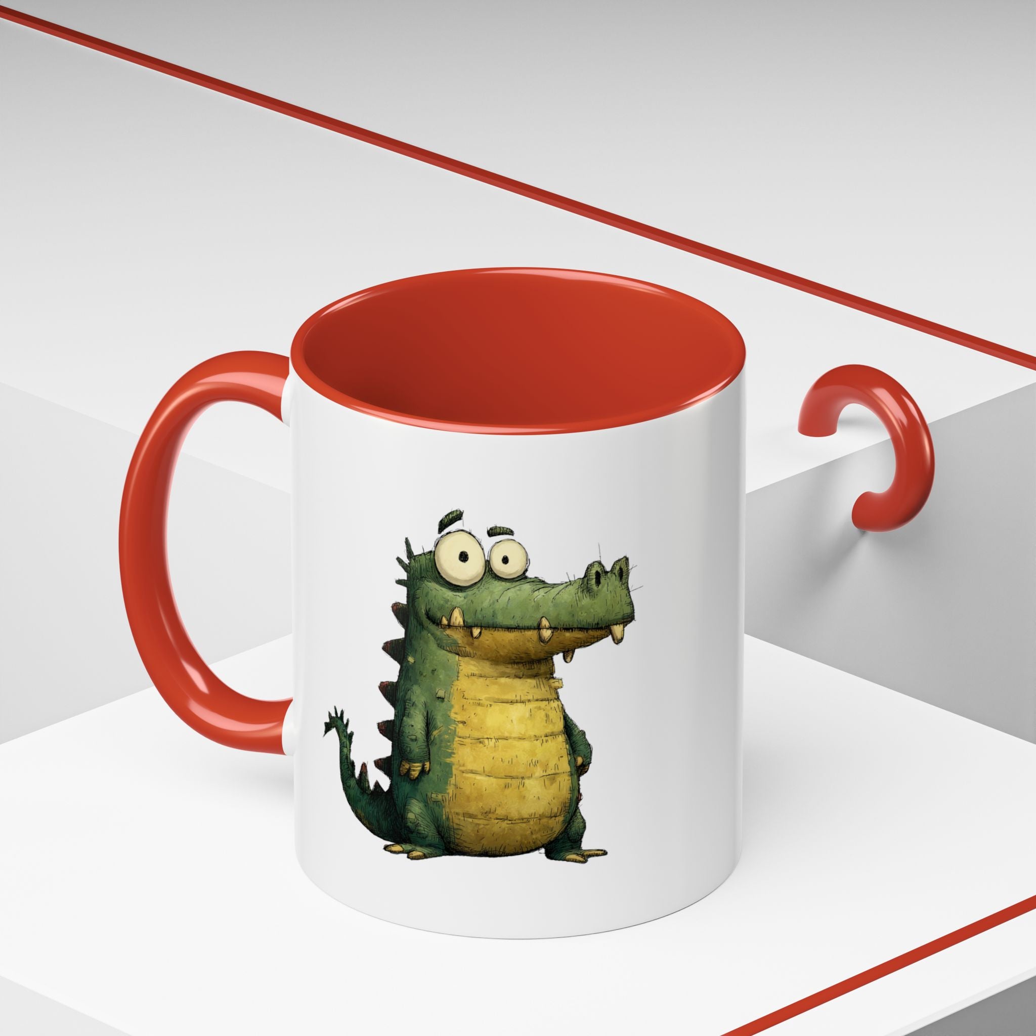 Funny Alligator Accent Coffee Mug | Cute Animal Mug for Nature Lovers, Ideal Gift for Birthdays, Holidays, Home Decor