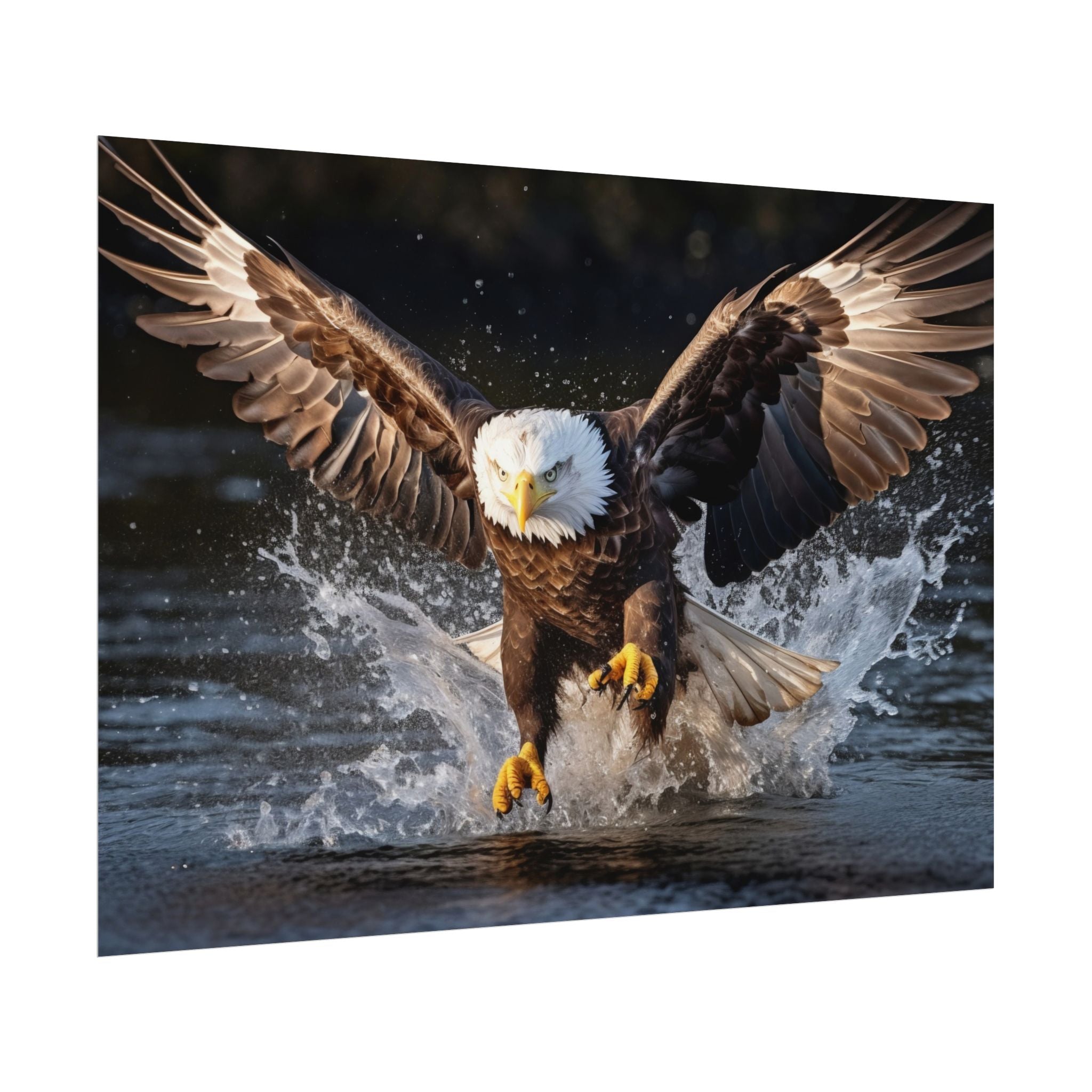 hunting-eagle-fine-art-poster-print-home-decor-wildlife-art-bird-lover-gift-living-room-decoration-eagle-decor