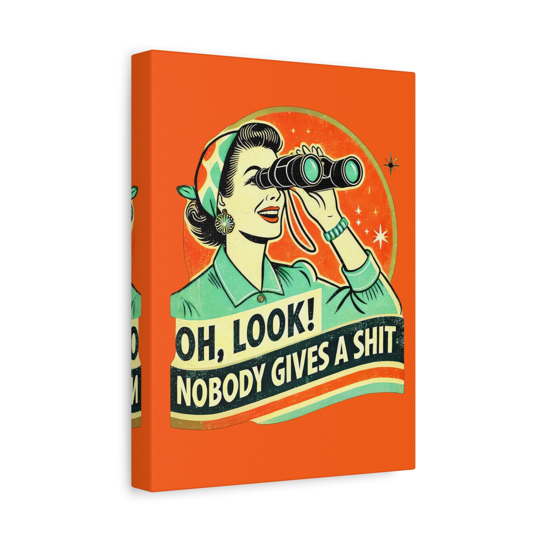 canvas-wall-art-funny-retro-woman-humorous-home-decor-matte-stretched-print-gift-for-her-vintage-style-poster-unique-wall