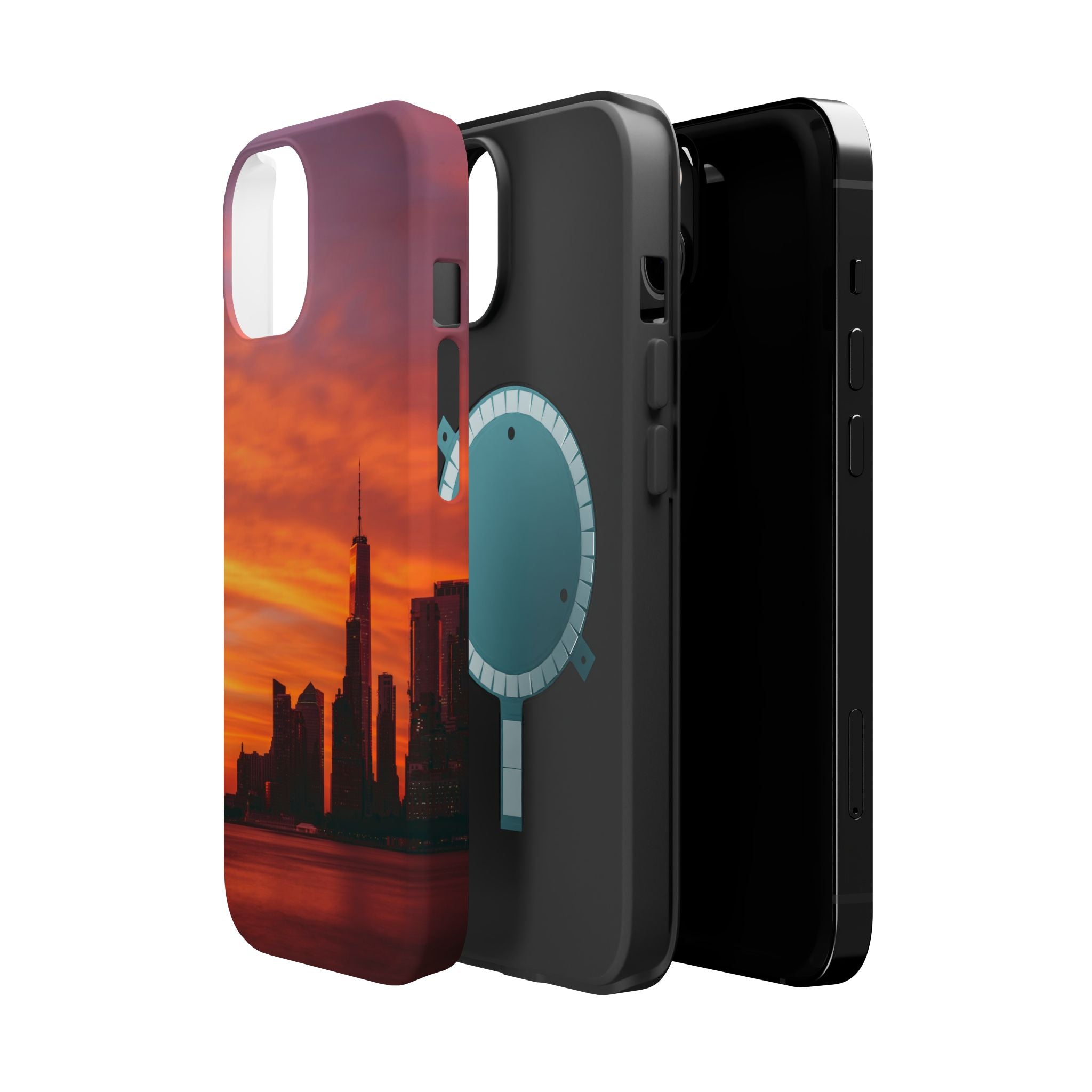 sunset-nyc-cityscape-magnetic-tough-case-durable-phone-protector-new-york-tough-case-gift-for-photographers-urban-aesthetic