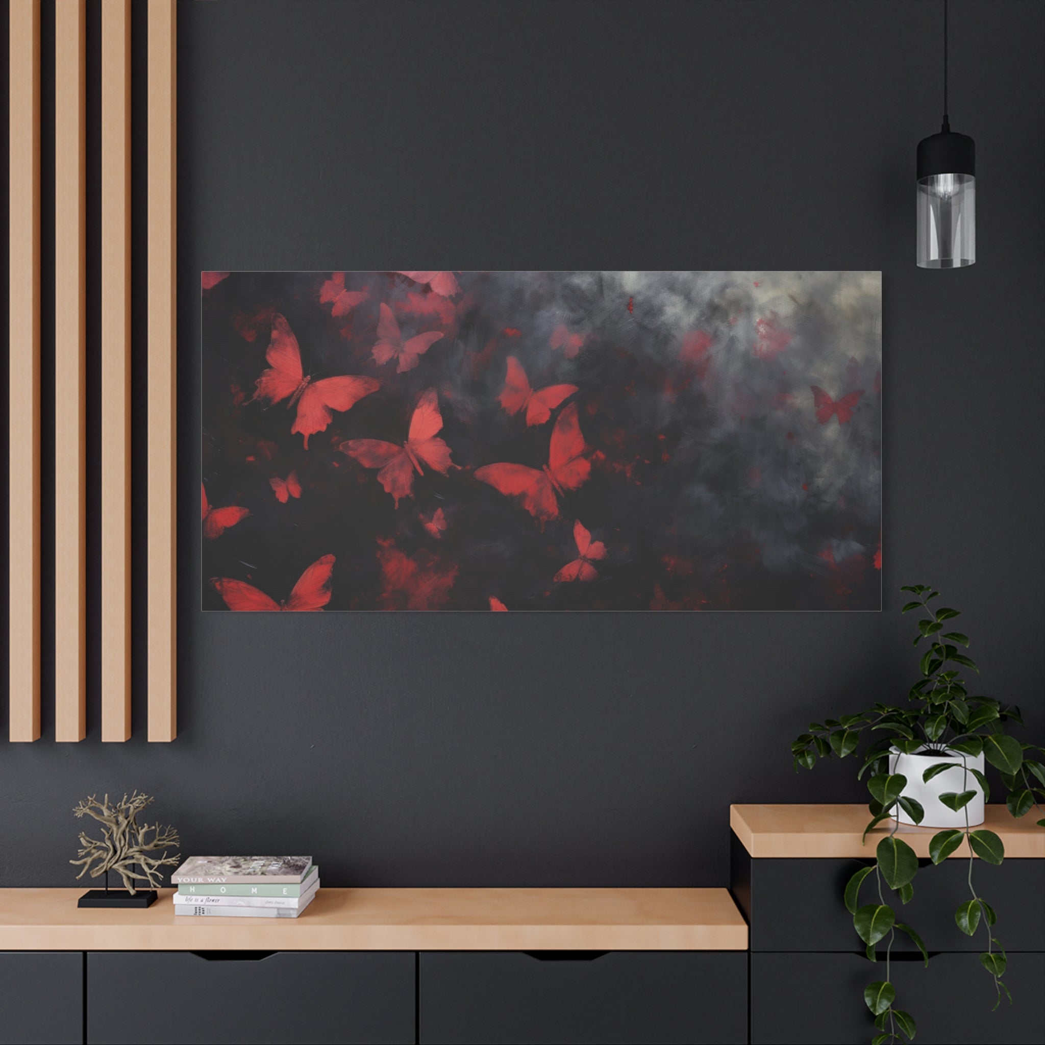 canvas-print-red-butterfly-brush-strokes-elegant-living-room-decor-housewarming-gift-canvas-wall-art-abstract-paintings