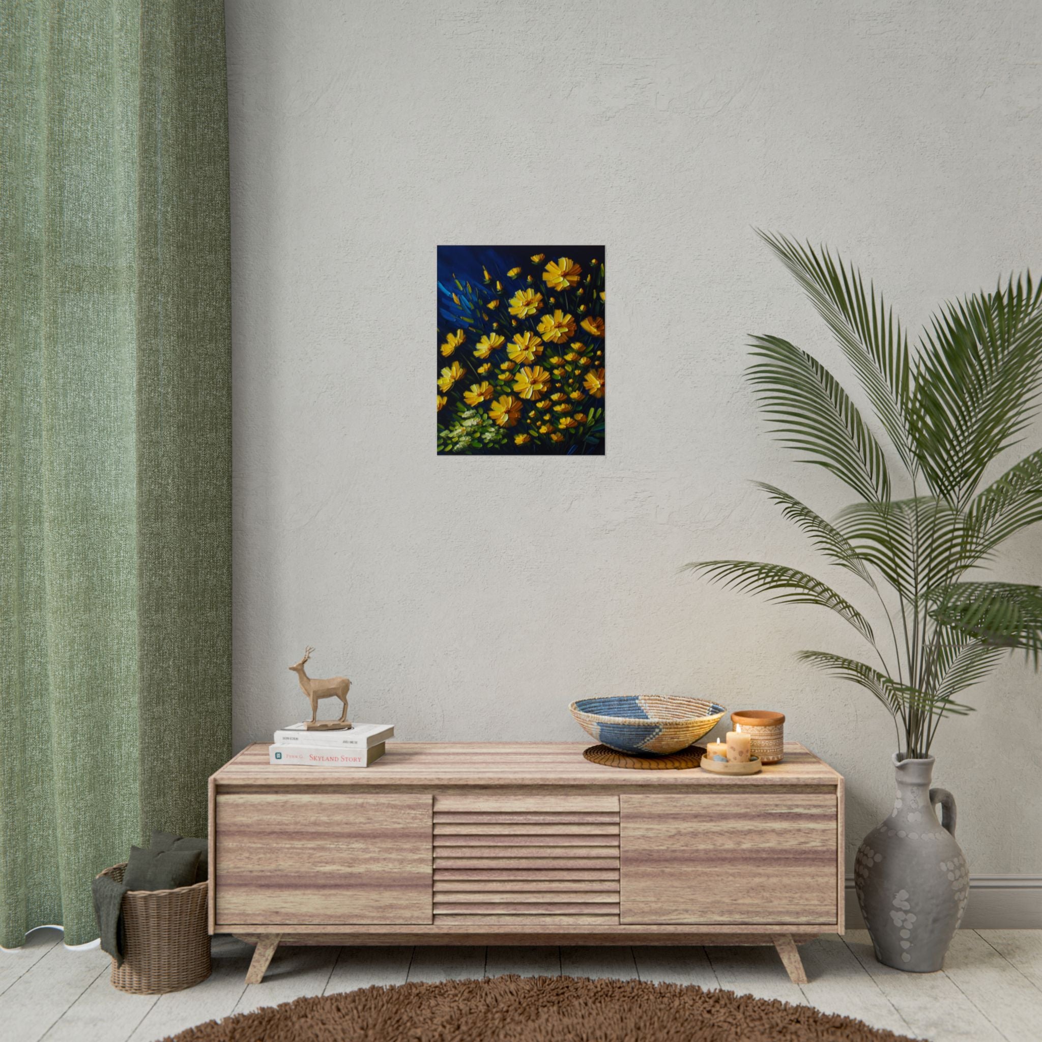 yellow-wildflowers-fine-art-poster-print-impasto-oil-painting-look-poster-wall-art-home-decor-floral-print-gift-for-nature-lo