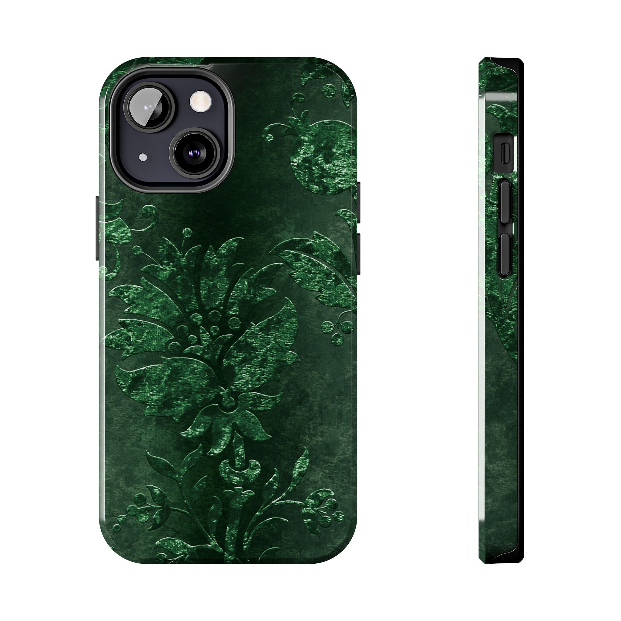 embossed-emerald-velvet-tough-iphone-case-protective-iphone-cover-heavy-duty-iphone-case-rugged-phone-case-durable-smartphone