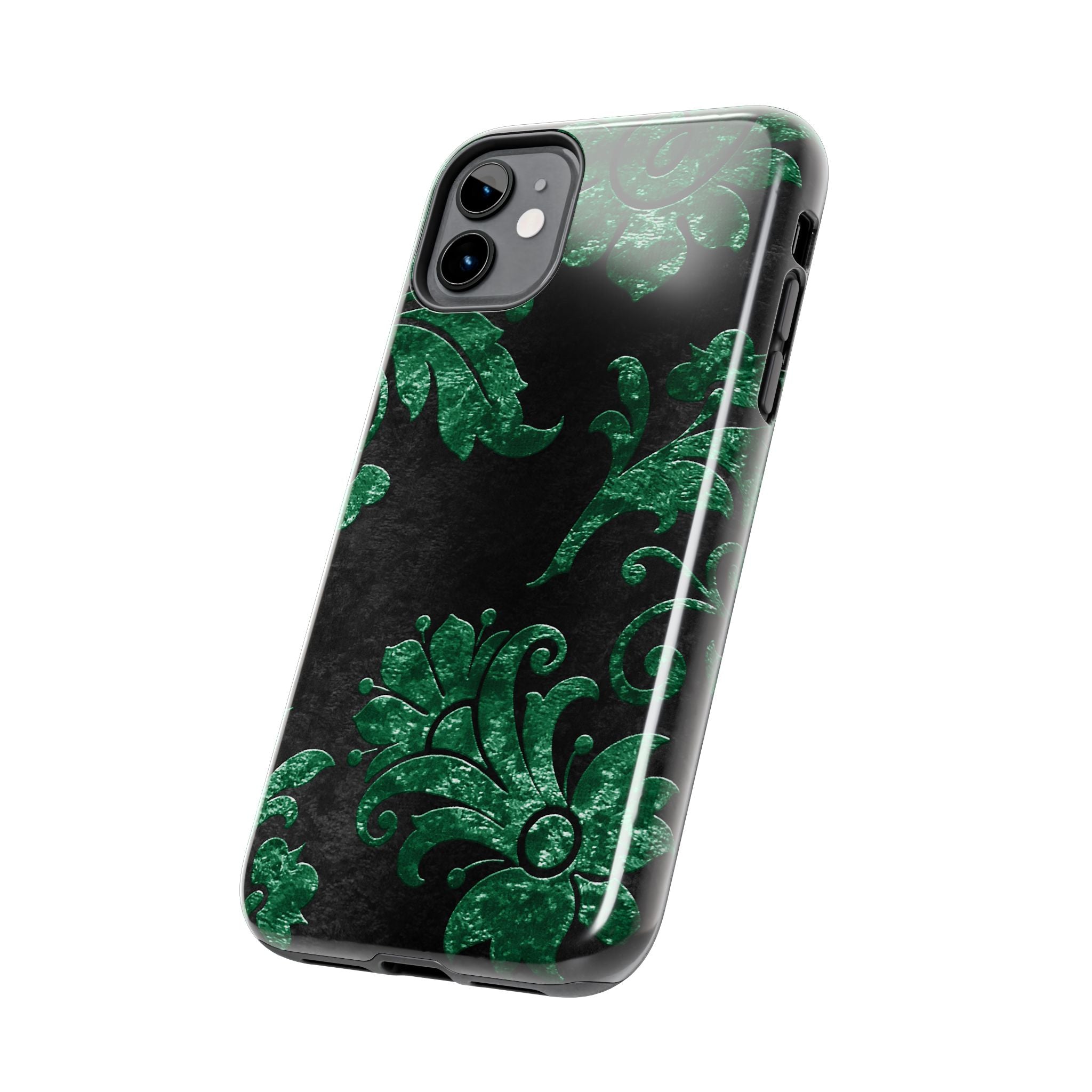 embossed-emerald-velvet-tough-iphone-case-protective-iphone-cover-heavy-duty-iphone-case-rugged-phone-case-durable-smartphone