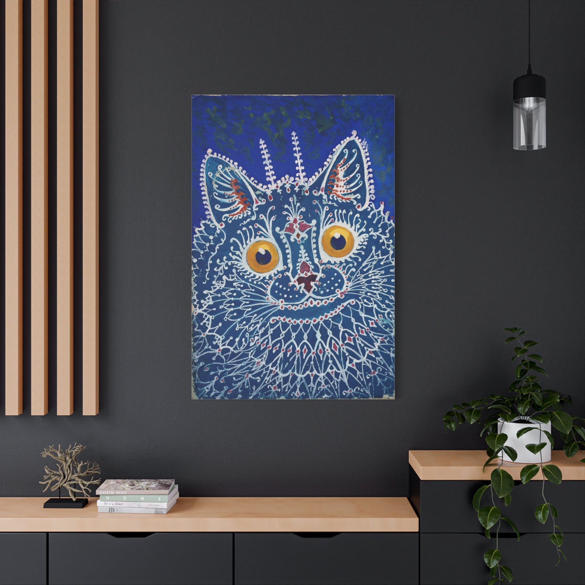 canvas-print-louis-wain-cat-gothic-style-gouache-art-large-wall-decor-matte-stretched-home-office-decoration-unique-cat-print