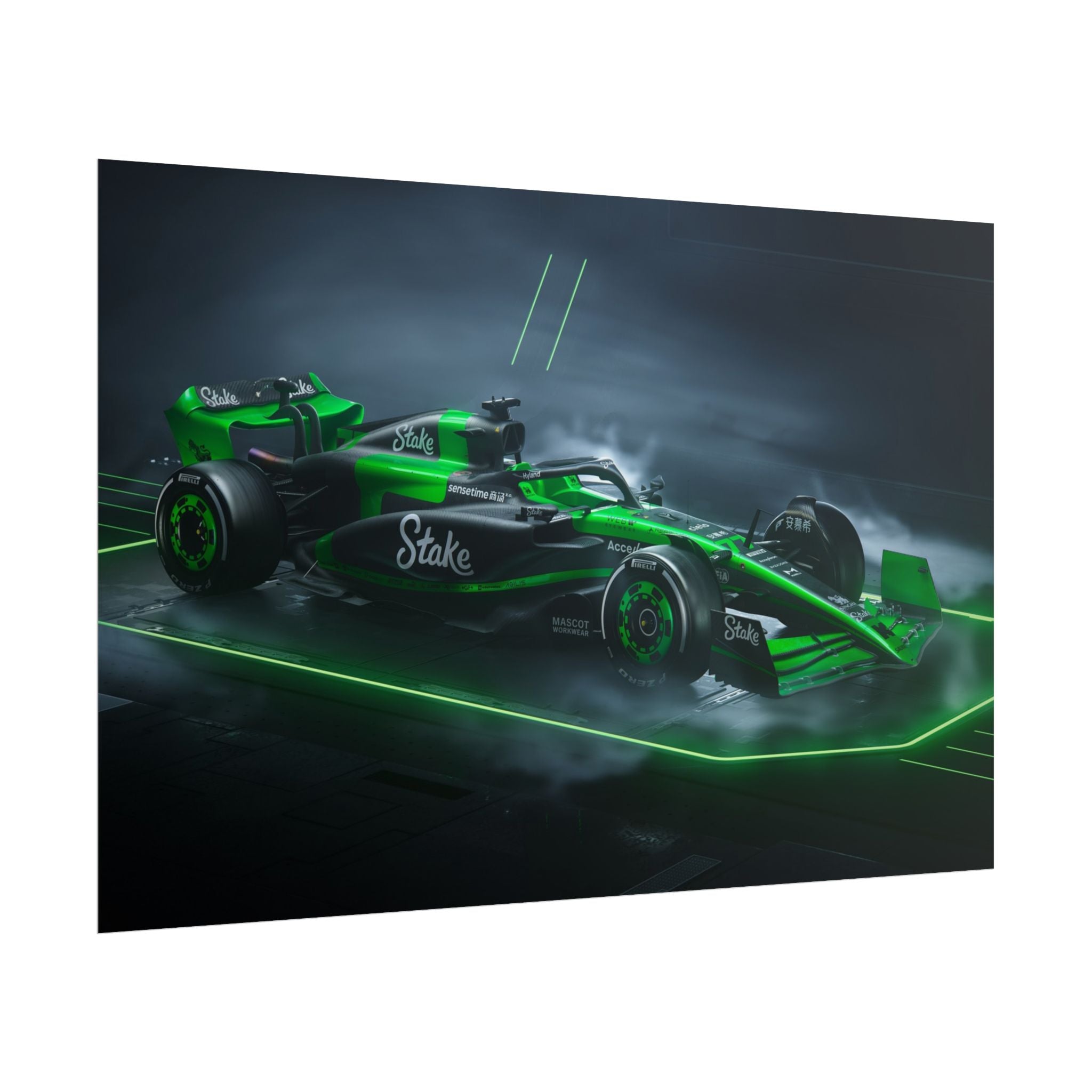 green-formula-1-car-poster-print-formula-one-cars-formula-1-gift-formula-1-poster-formula-1-wall-art-wall-decor-room-decor