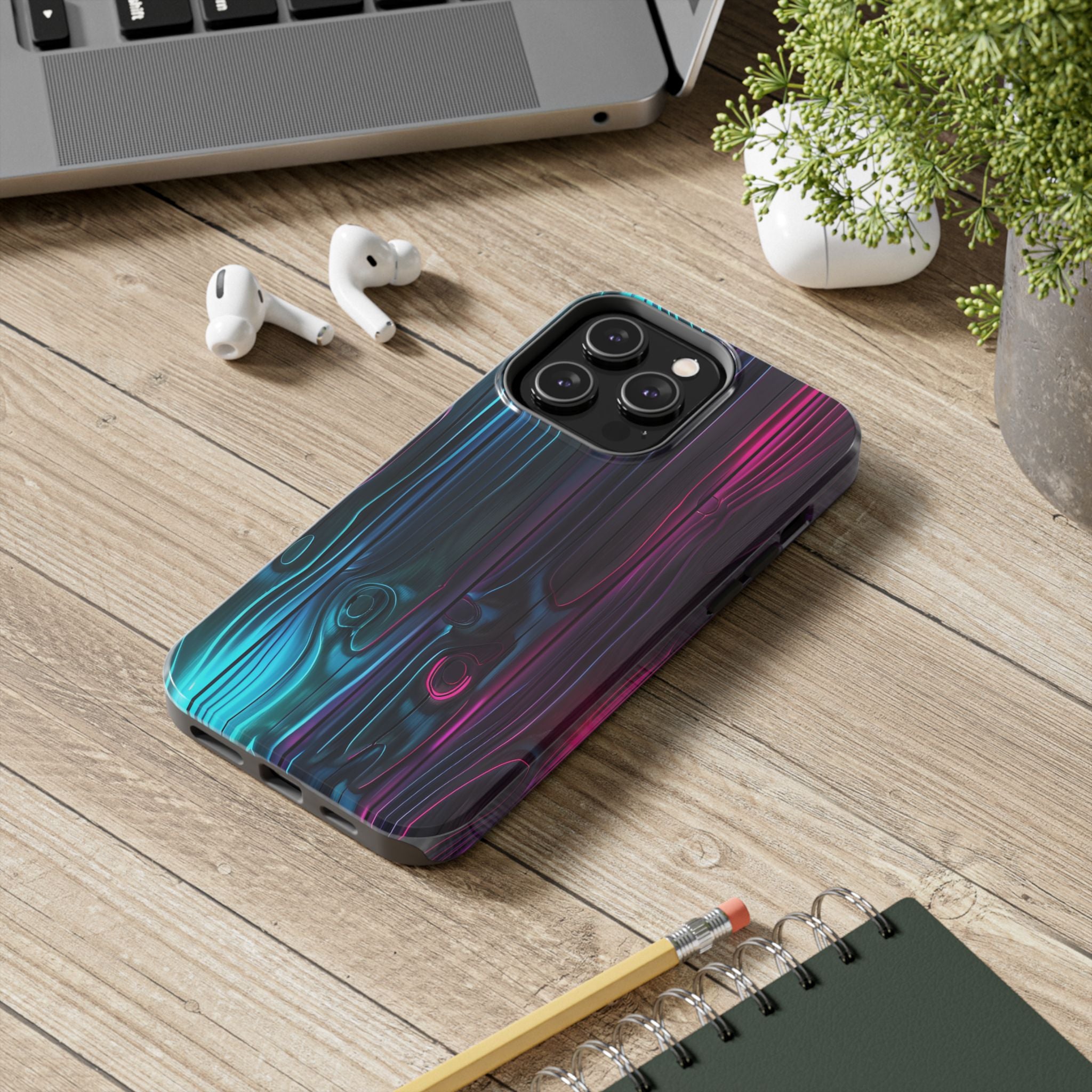 disco-neon-tough-iphone-cases-wood-grain-texture-iphone-case-cover-protective-iphone-shell-unique-iphone-accessories-iphone-1