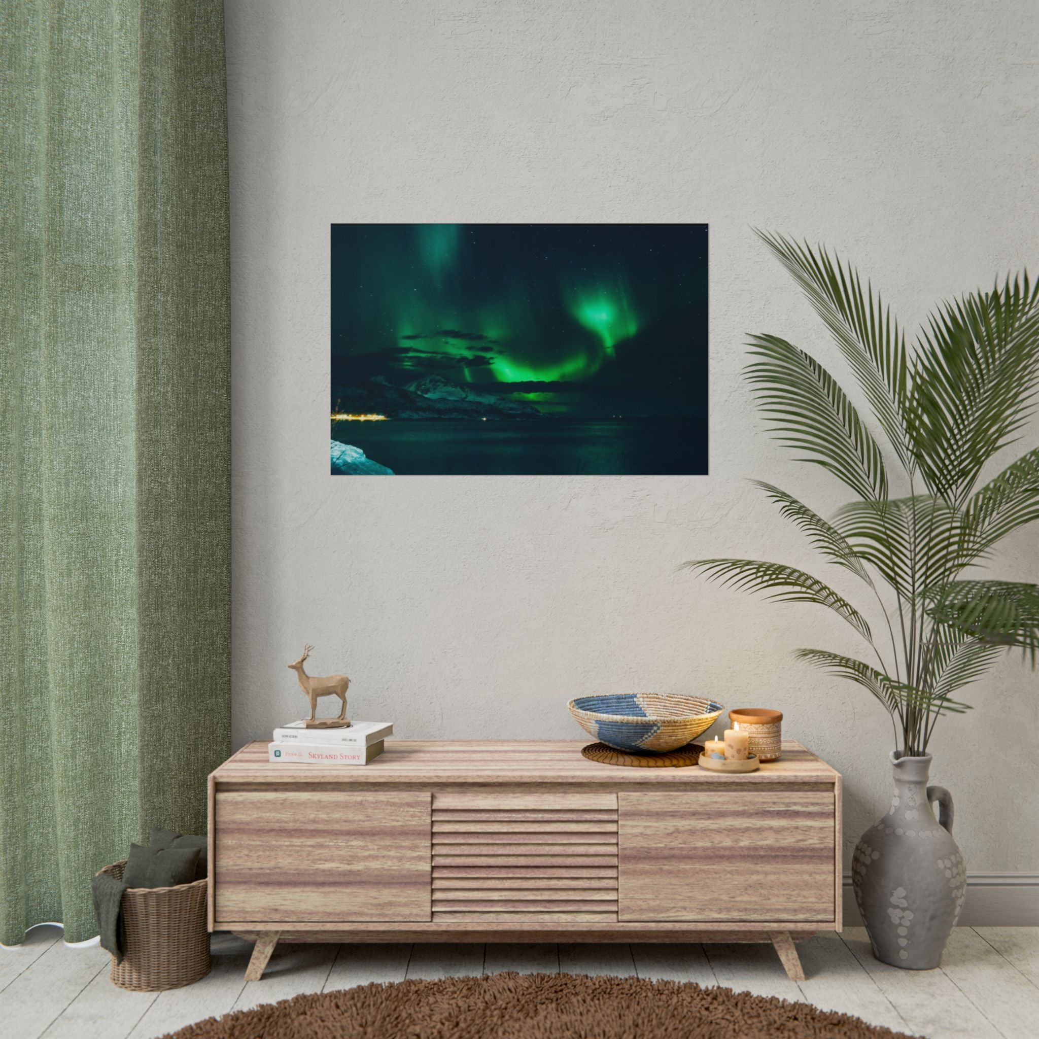 panoramic-aurora-borealis-poster-print-fine-wall-art-large-poster-colorful-northern-lights-wall-decor