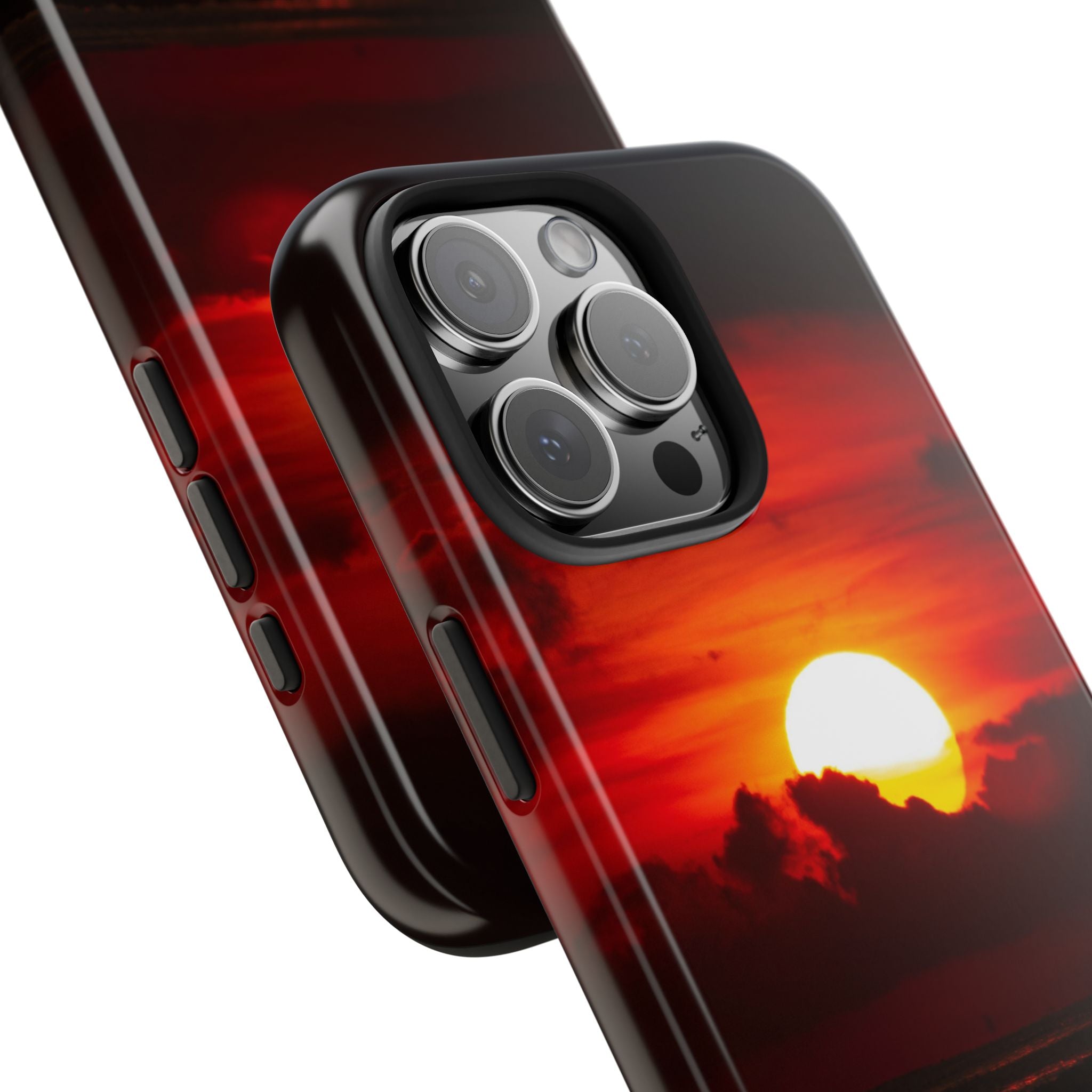 iphone-tough-case-red-sunset-protective-phone-cover-durable-smartphone-case-hard-shell-phone-case-sunset-lover-gift-red-phone