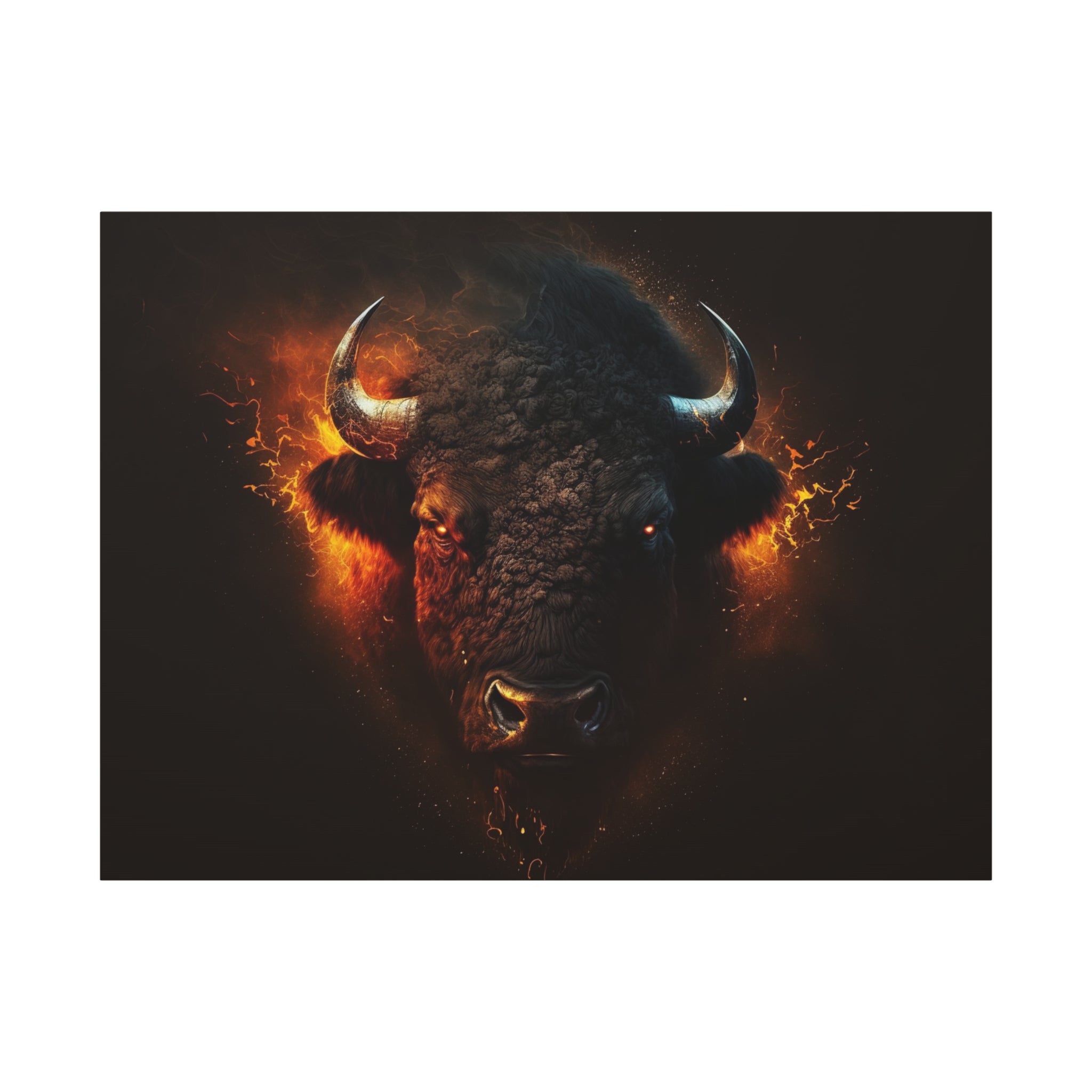 canvas-print-bison-art-wall-decor-buffalo-gift-wildlife-home-decoration-western-bison-painting-nature-lover-gift-farm-house-w