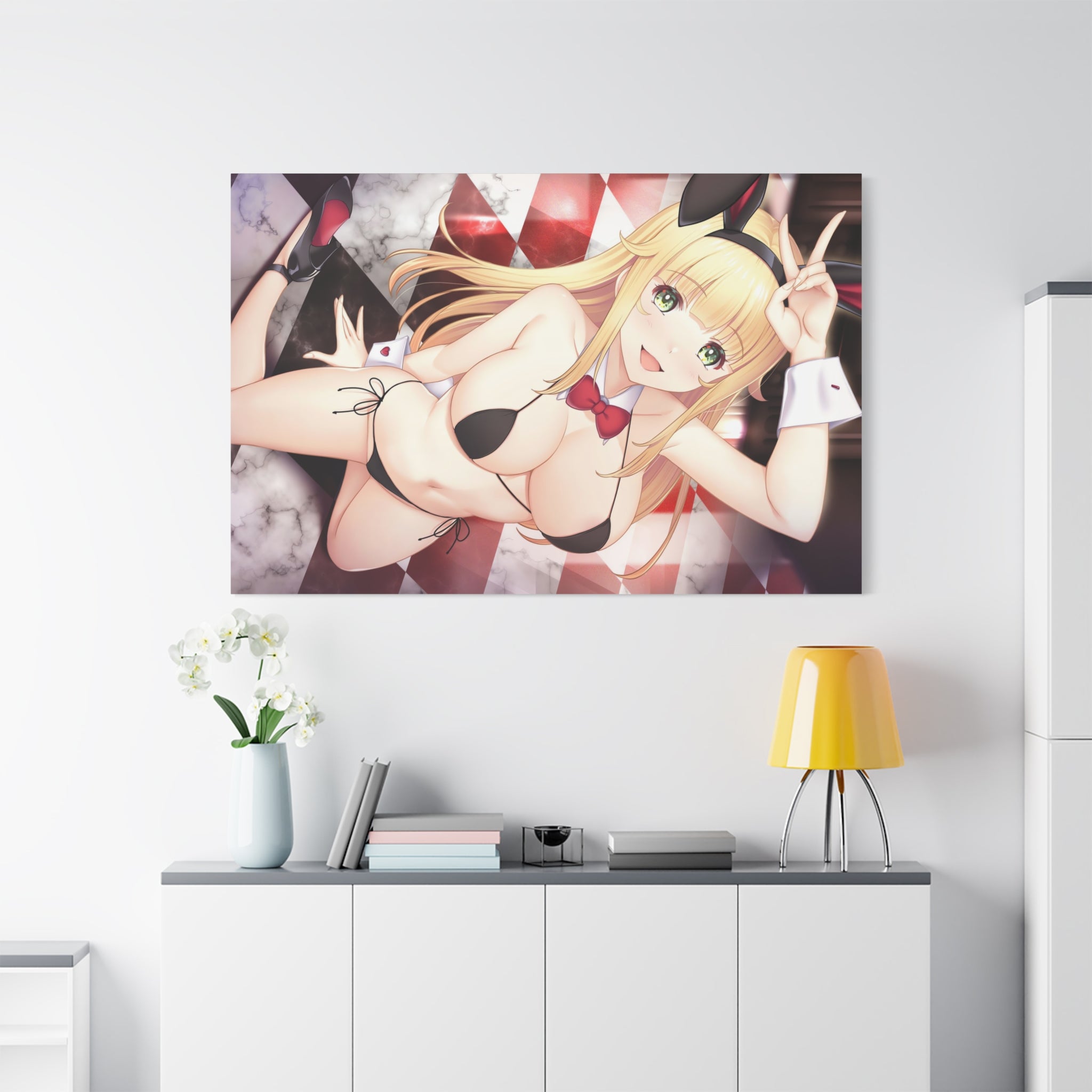 beautiful-sexy-anime-girl-canvas-print-bunny-girl-canvas-wall-art-anime-lover-home-decor-anime-girl-poster-canvas-wall-art