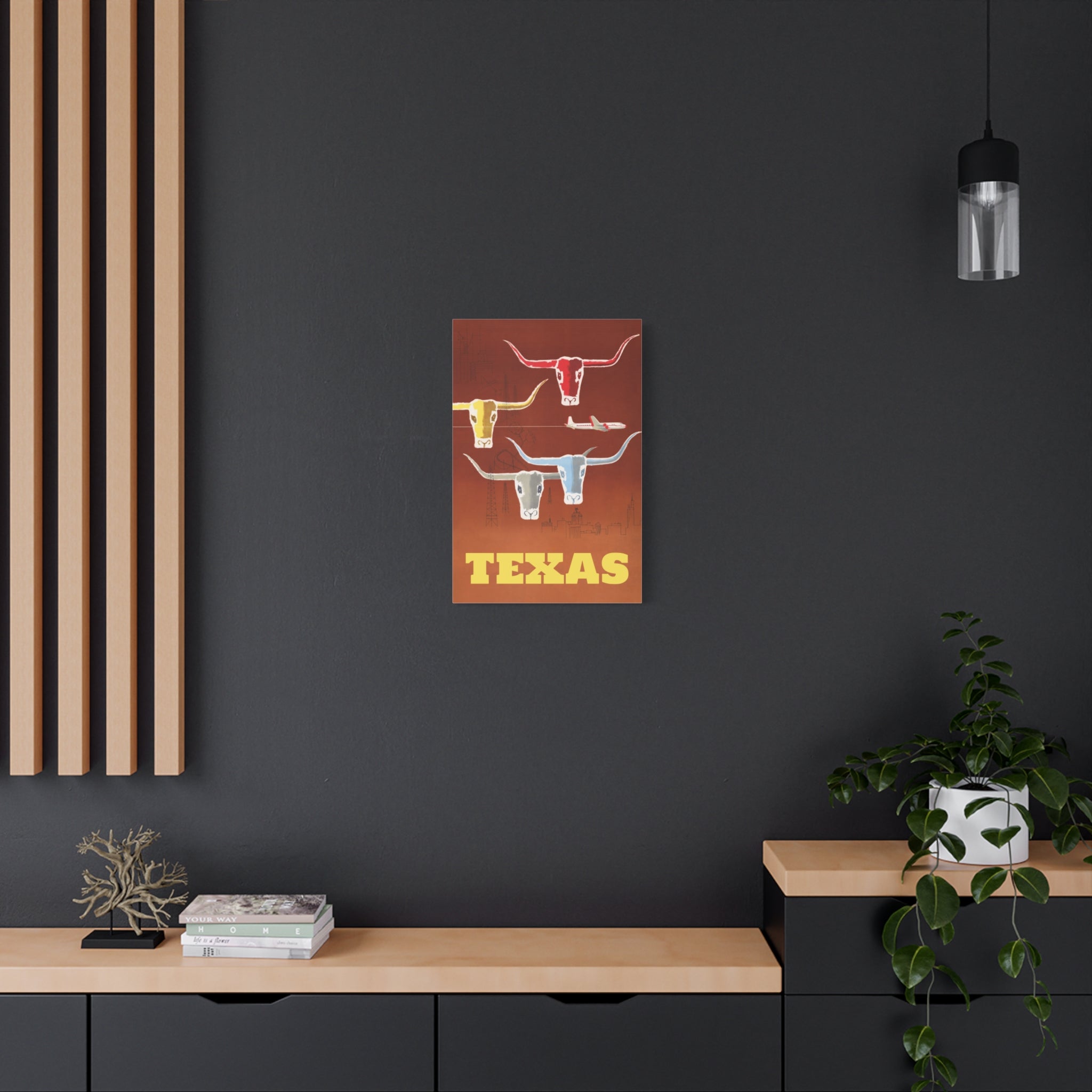 canvas-print-texas-travel-wall-art-texas-decor-longhorn-skull-matte-stretched-artwork-texas-gift-lone-star-state-souvenir