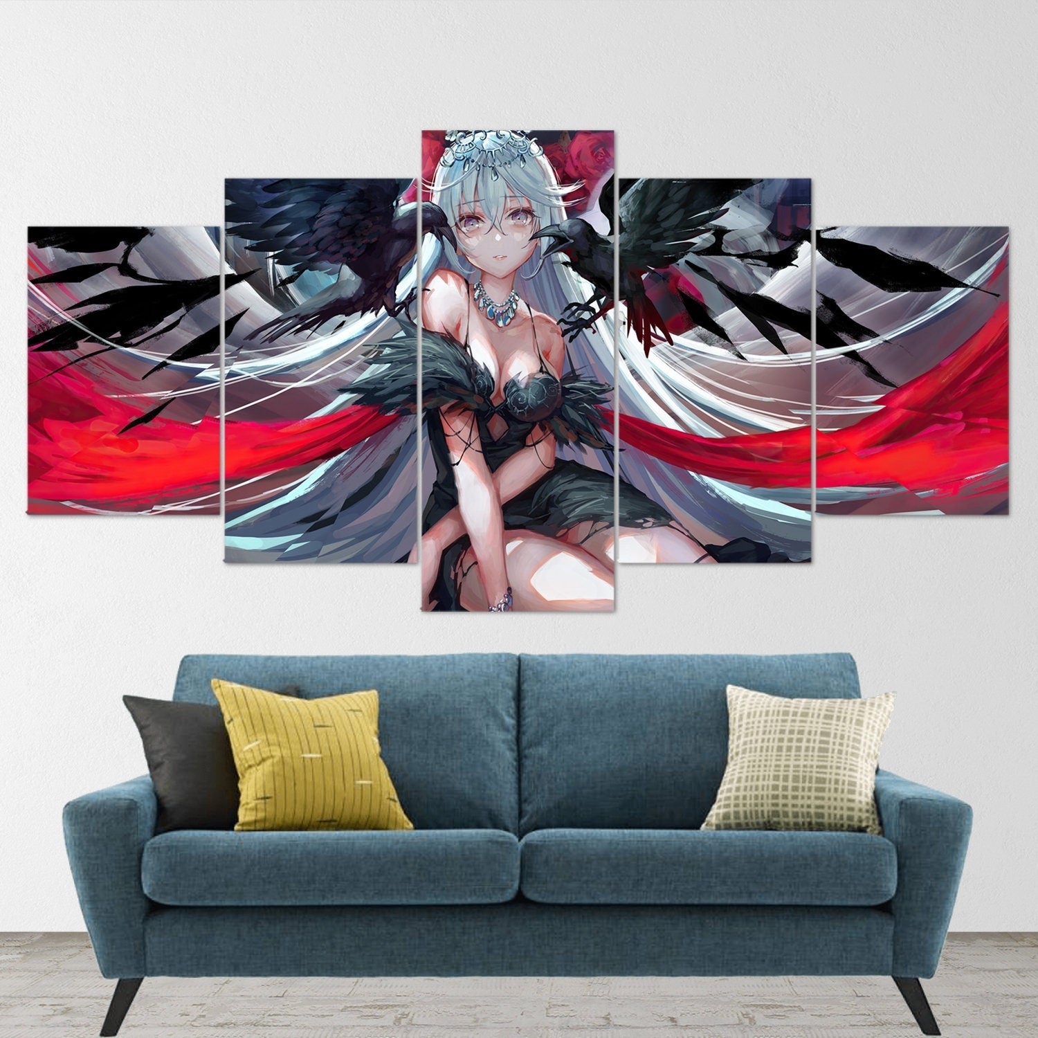 beautiful-anime-girl-5-piece-canvas-wall-art-anime-girl-art-canvas-art-extra-large-wall-art-anime-girl-poster-5-piece-decor-5