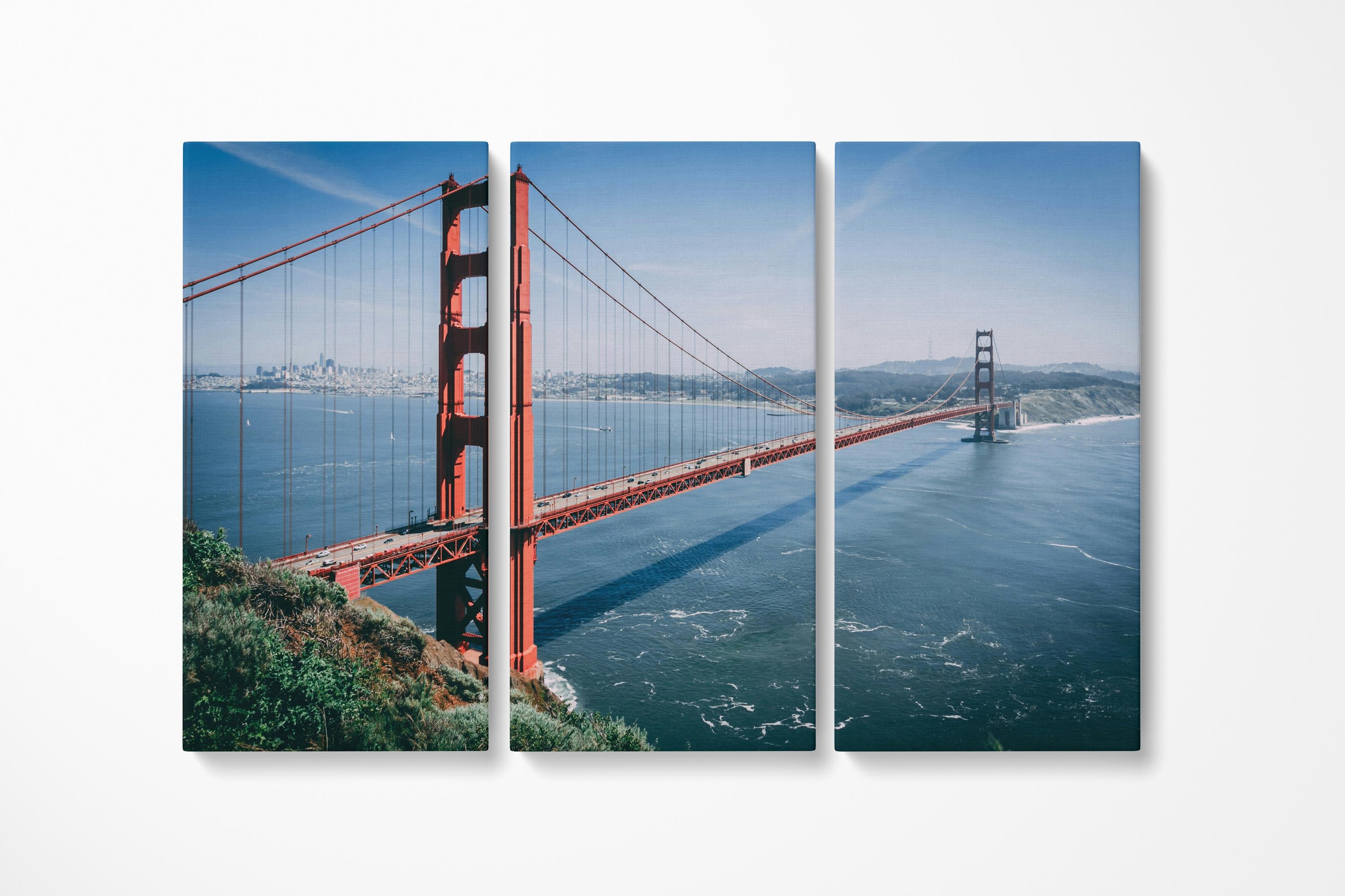 golden-gate-bridge-3-piece-canvas-wall-art-california-scenery-art-stretched-canvas-nature-landscape-3-panel-california-canvas