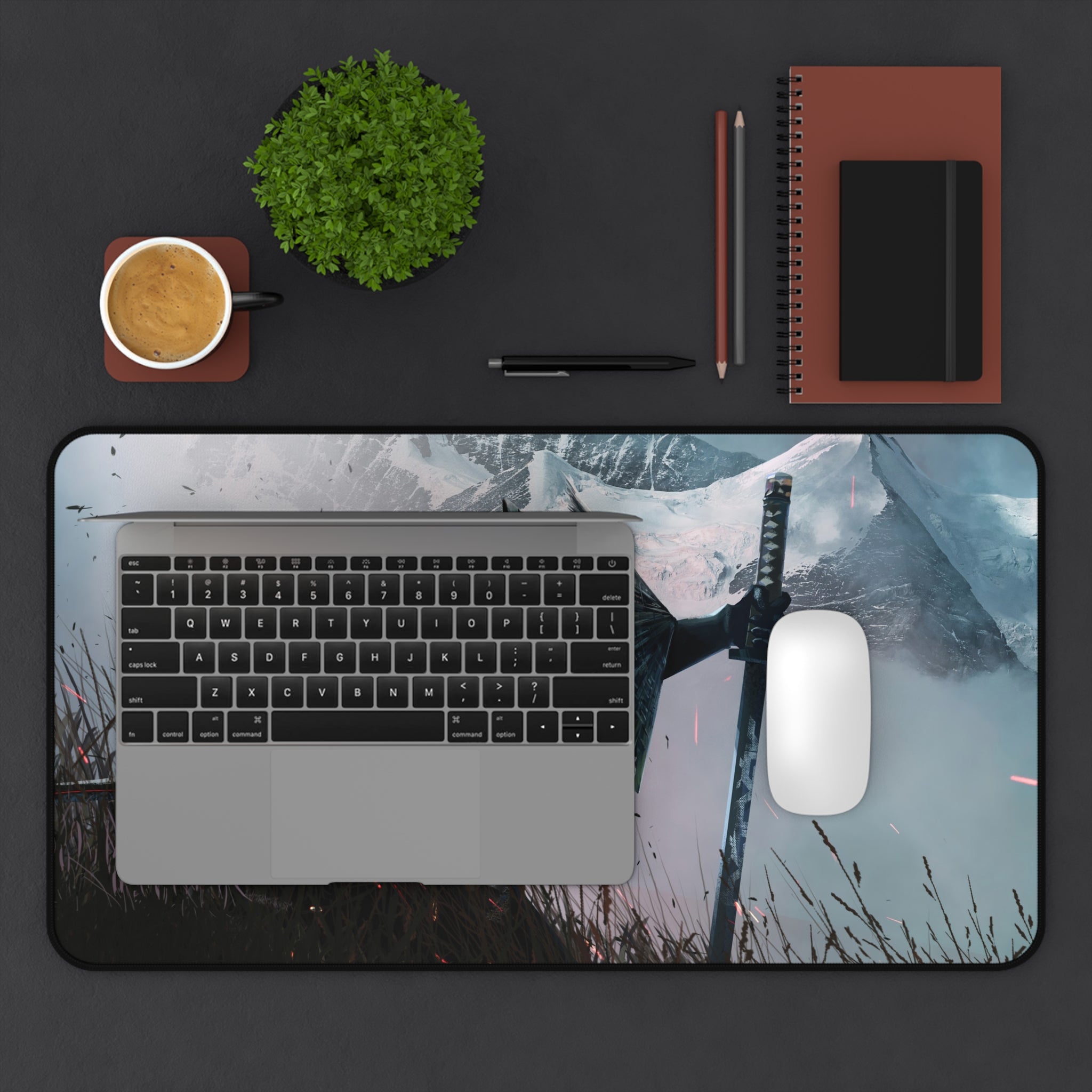 samurai-warrior-mouse-pad-japanese-katana-samurai-warrior-with-armor-desk-mat-japanese-anime-samurai-desk-pad