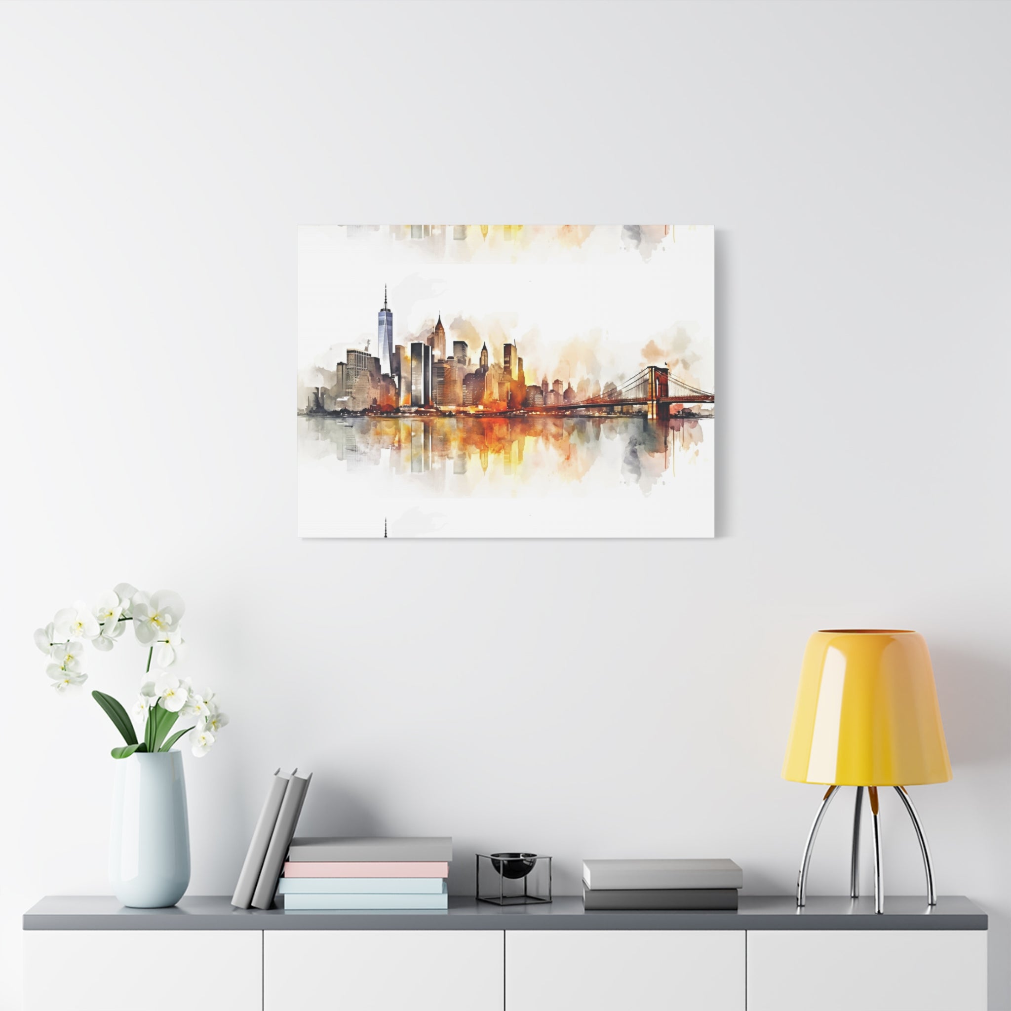 canvas-wall-art-print-watercolor-new-york-city-cityscape-home-decor-matte-stretched-alternative-nyc-wall-decor-urban-landscap