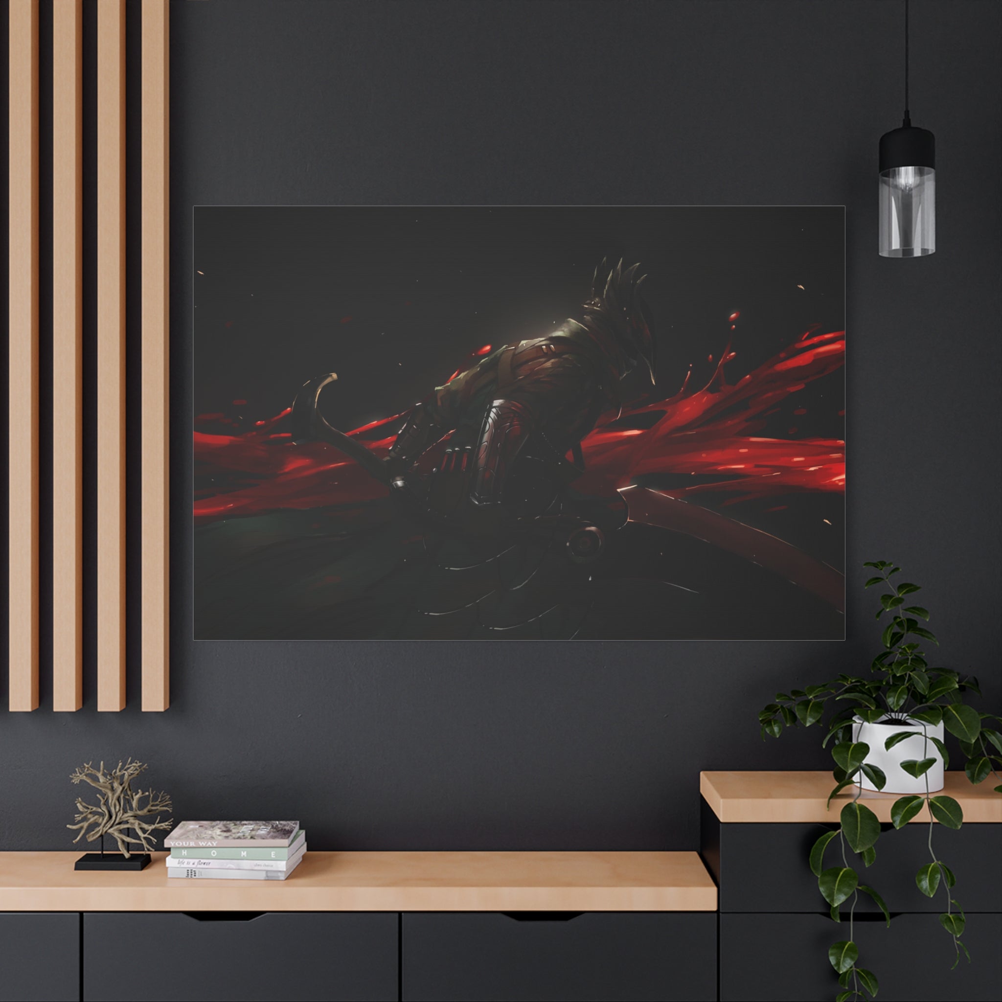 Bloodborne The Hunter Xlarge Canvas Wall Art — Stretched Home Decor, Game Wall Art Print