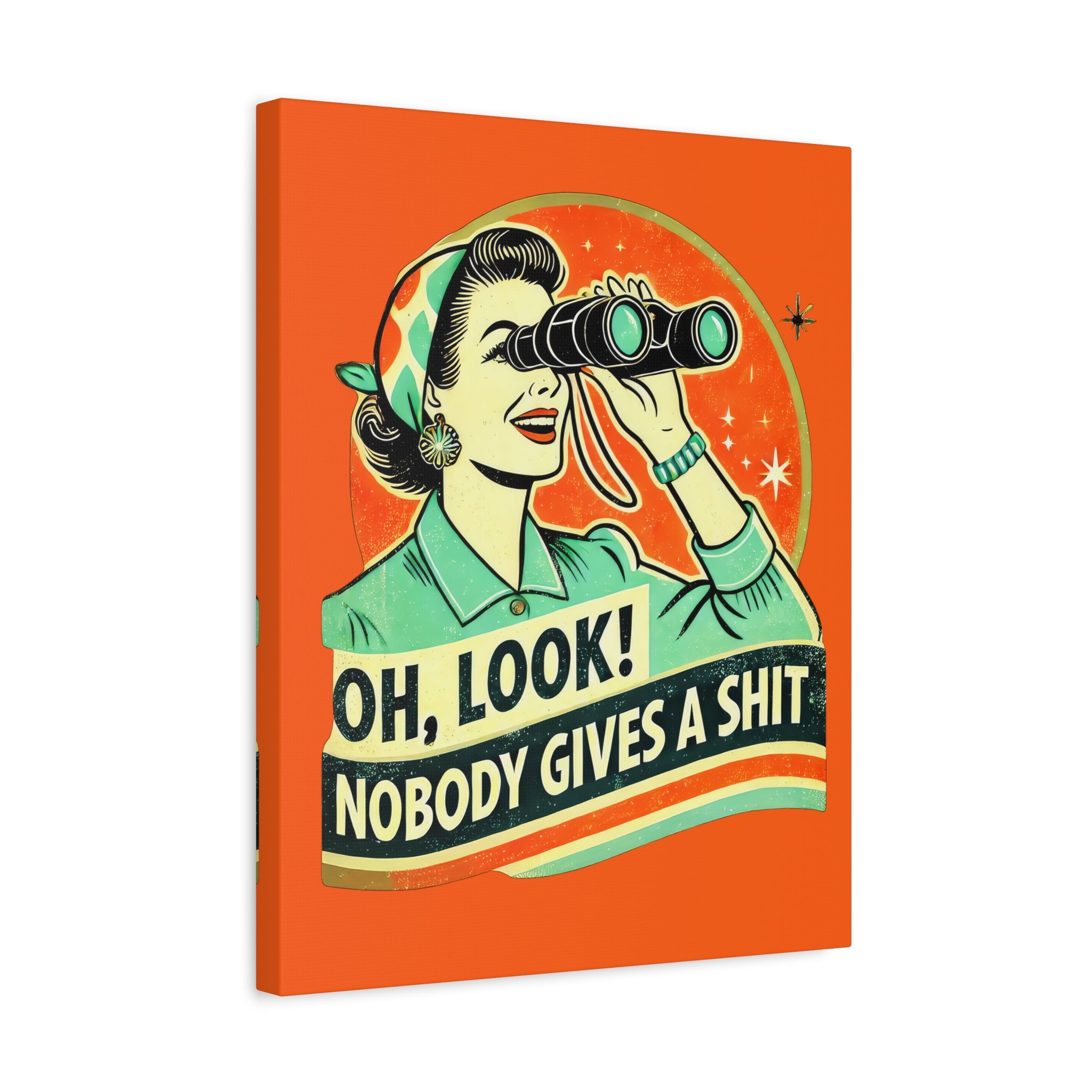 canvas-wall-art-funny-retro-woman-humorous-home-decor-matte-stretched-print-gift-for-her-vintage-style-poster-unique-wall