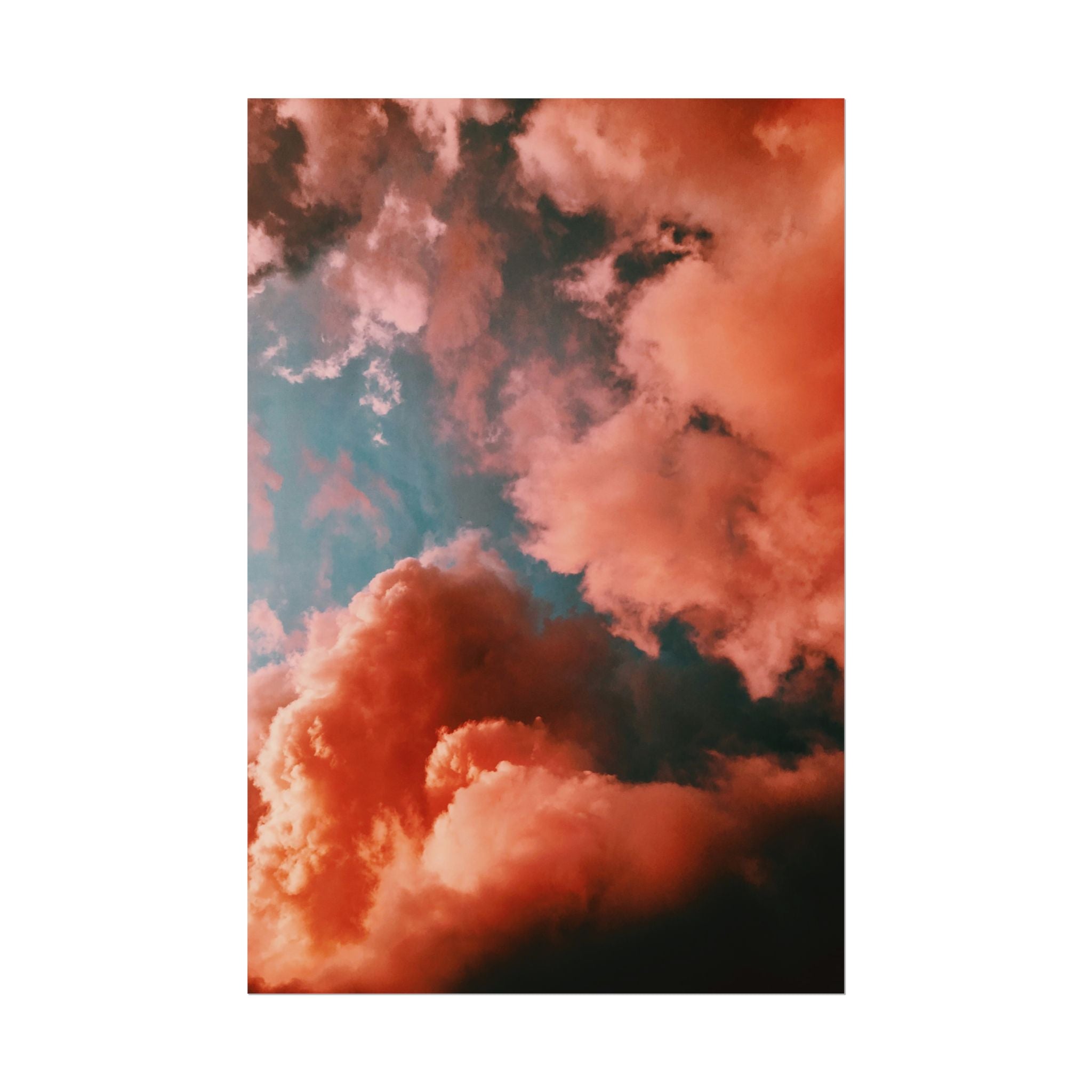 pinkish-cloud-sunset-poster-print-pink-wall-art-sunset-artwork-home-wall-decor-room-decoration-wall-hanging