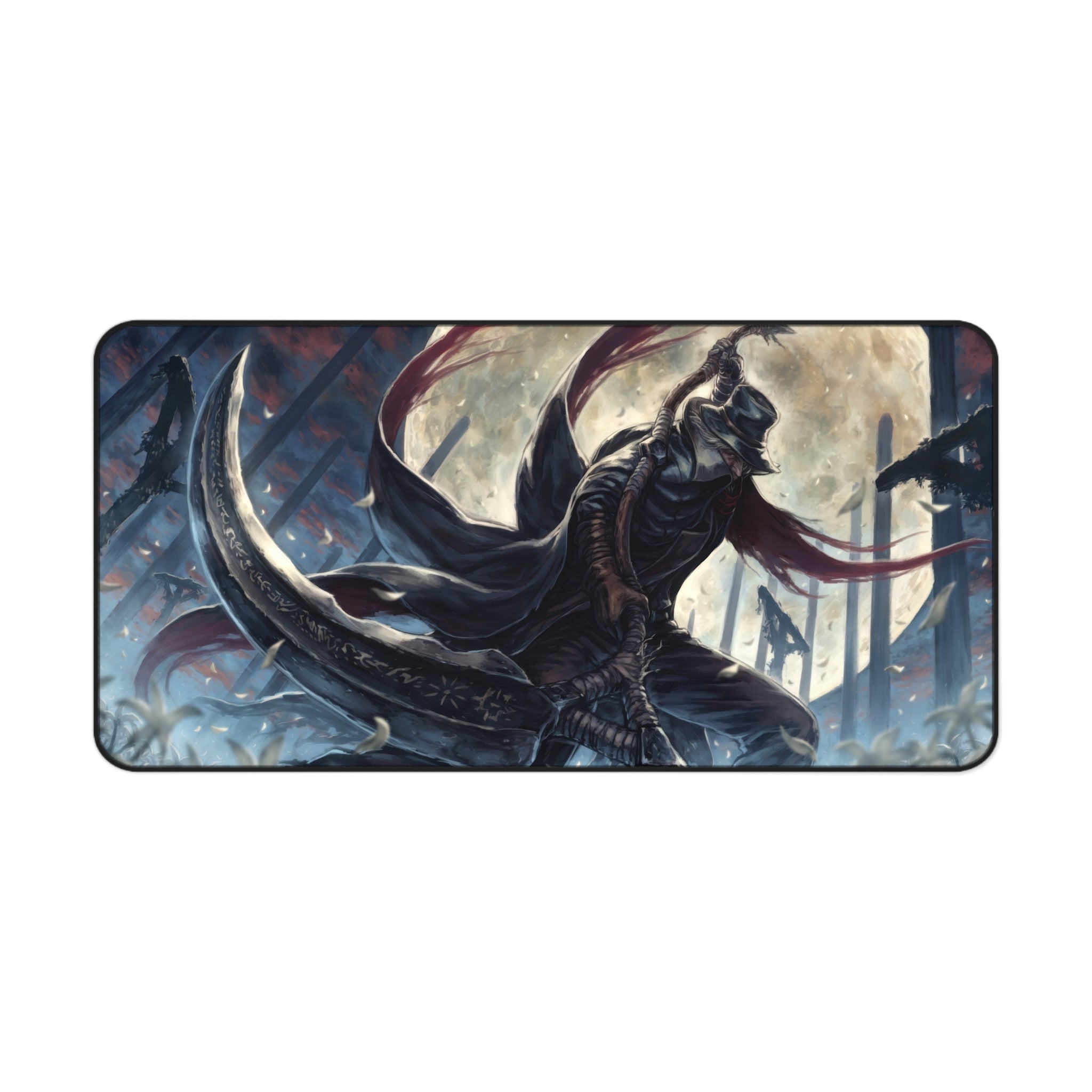 bloodborne-gehrman-the-first-hunter-mouse-pad-scenery-castle-desk-pad-large-gaming-desk-mat-fantasy-