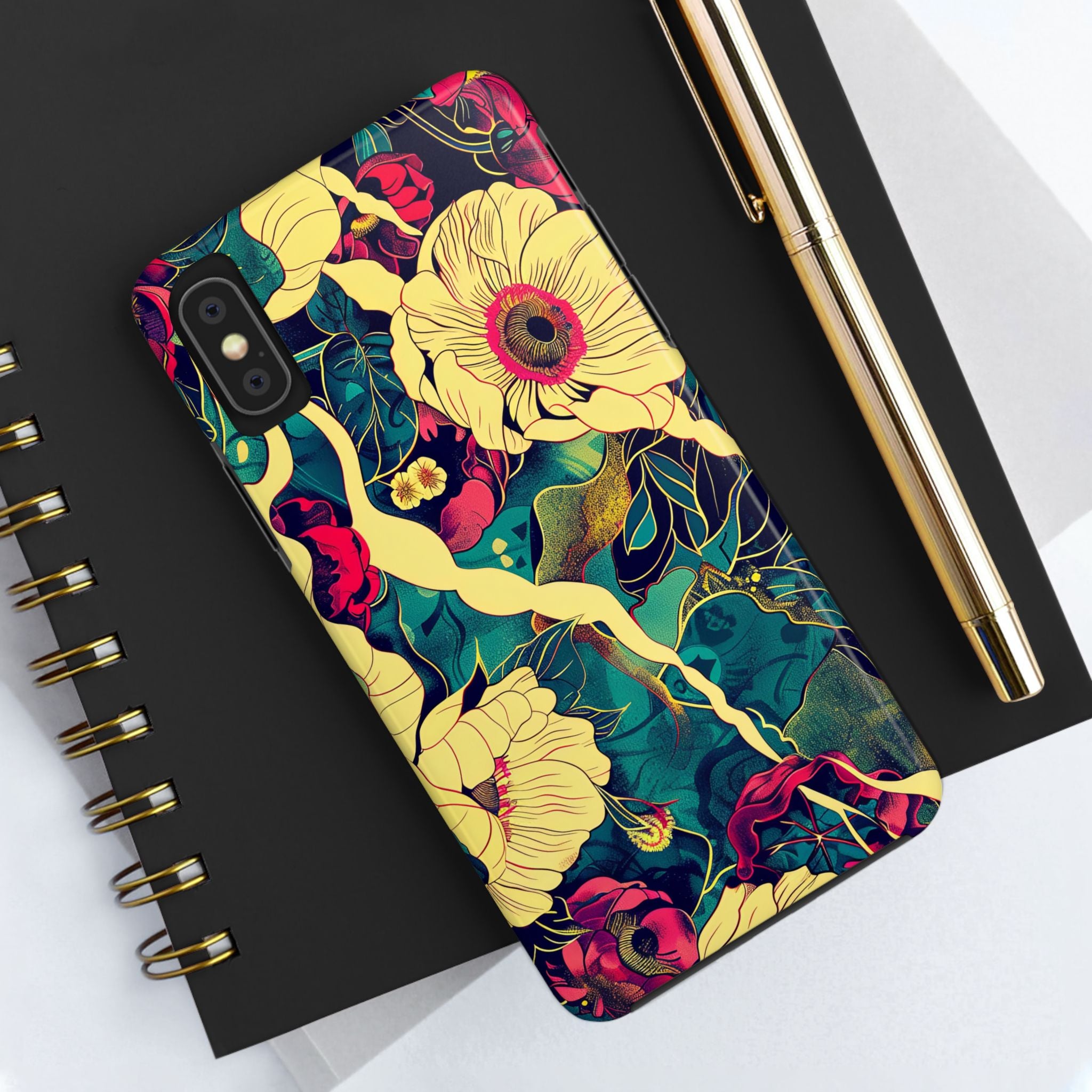 iphone-tough-case-retro-japanese-flowers-floral-phone-cover-vintage-japanese-style-protective-phone-case-asian-floral-design-