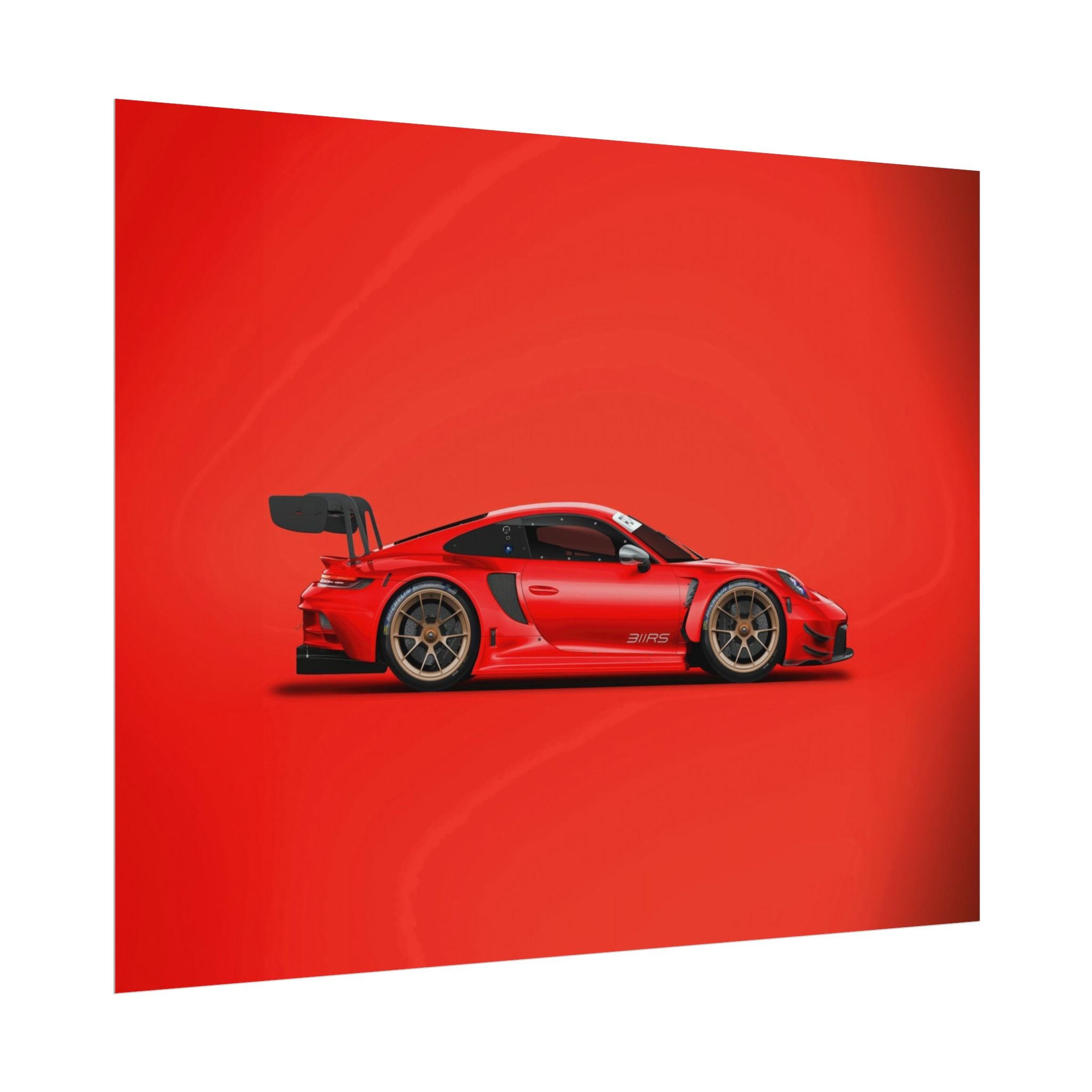 poster-print-wall-art-porsche-911-red-gt3r-red-supercar-poster-porsche-decor-rolled-poster-wall-art-hypercars-wall-decor